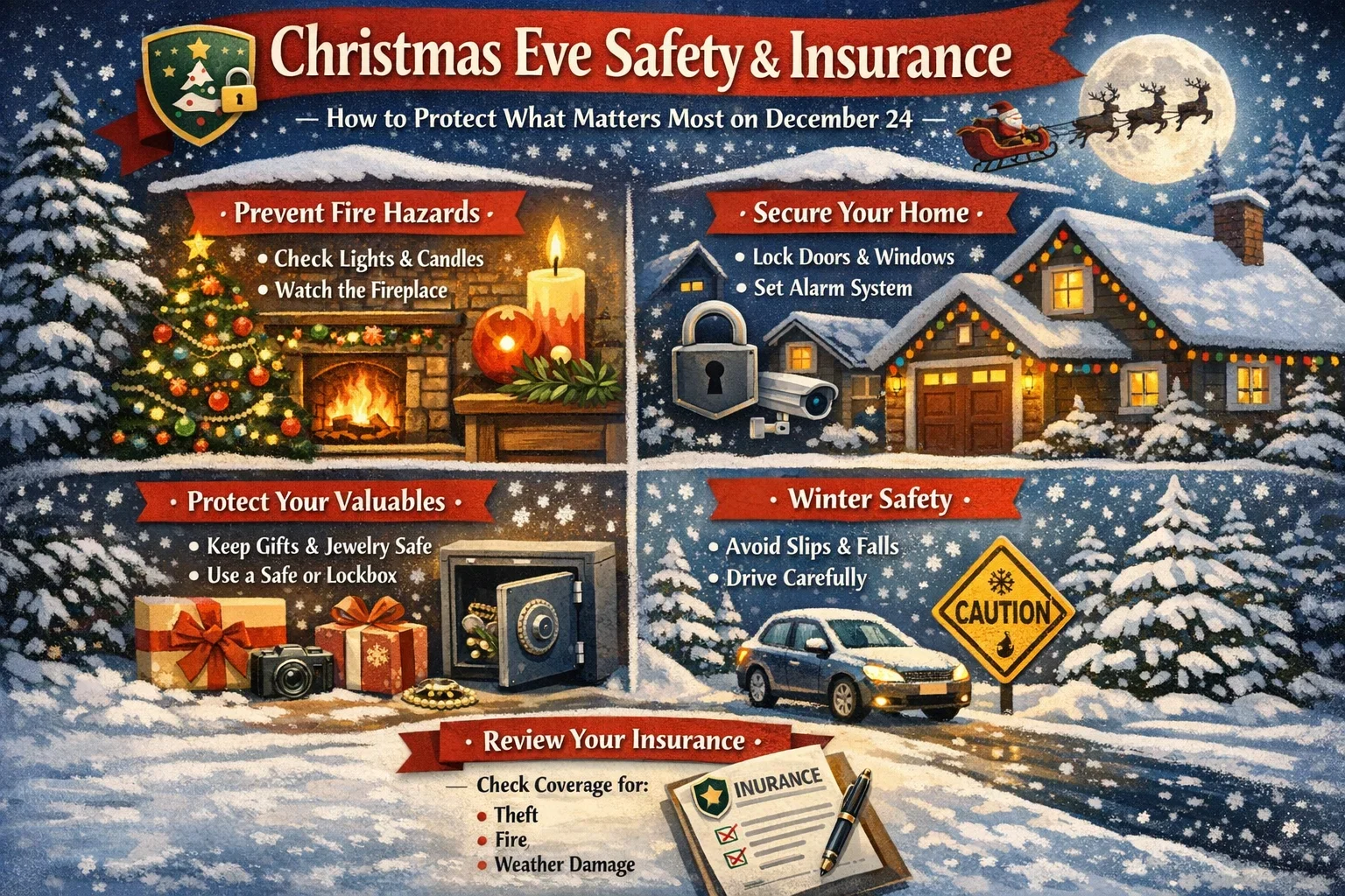 Christmas Eve Safety &amp; Insurance: How to Protect What Matters Most on December 24