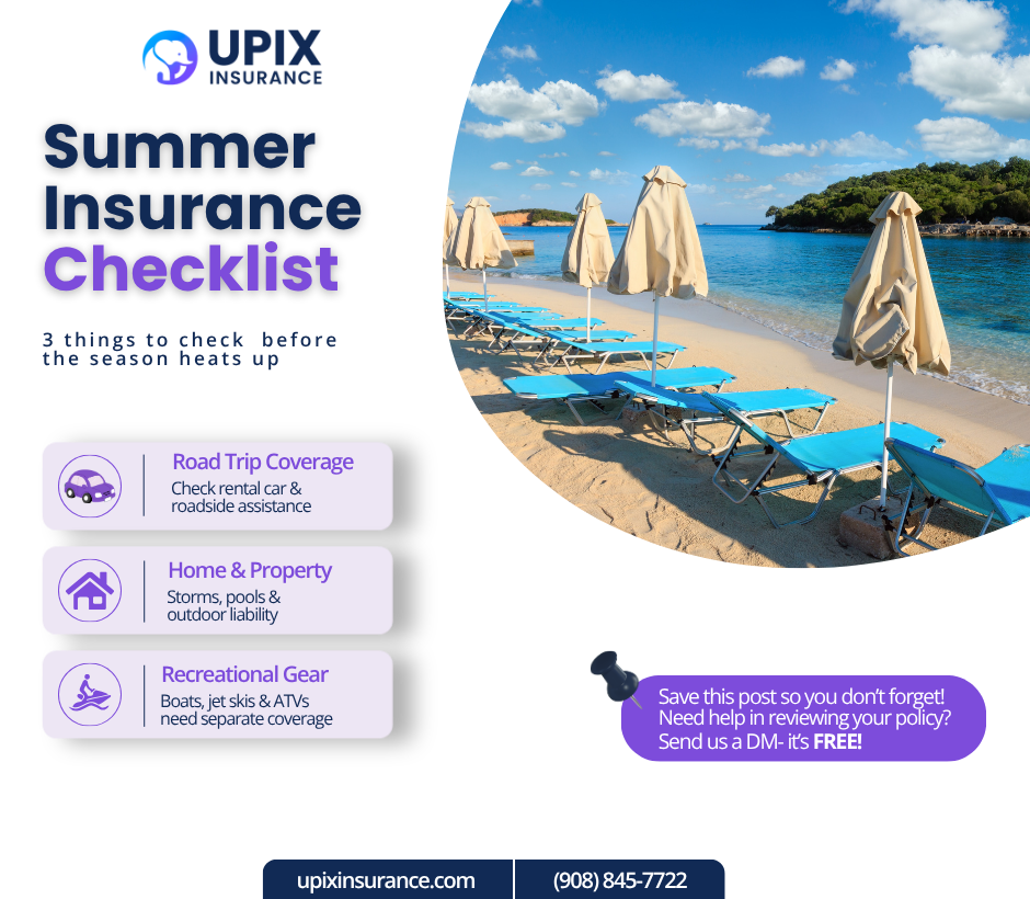 Your Summer Insurance Checklist: 3 Things Every NJ Resident Should Check