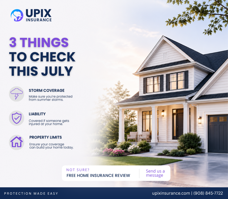 3 Things Every NJ Homeowner Should Check on Their Insurance Policy This July