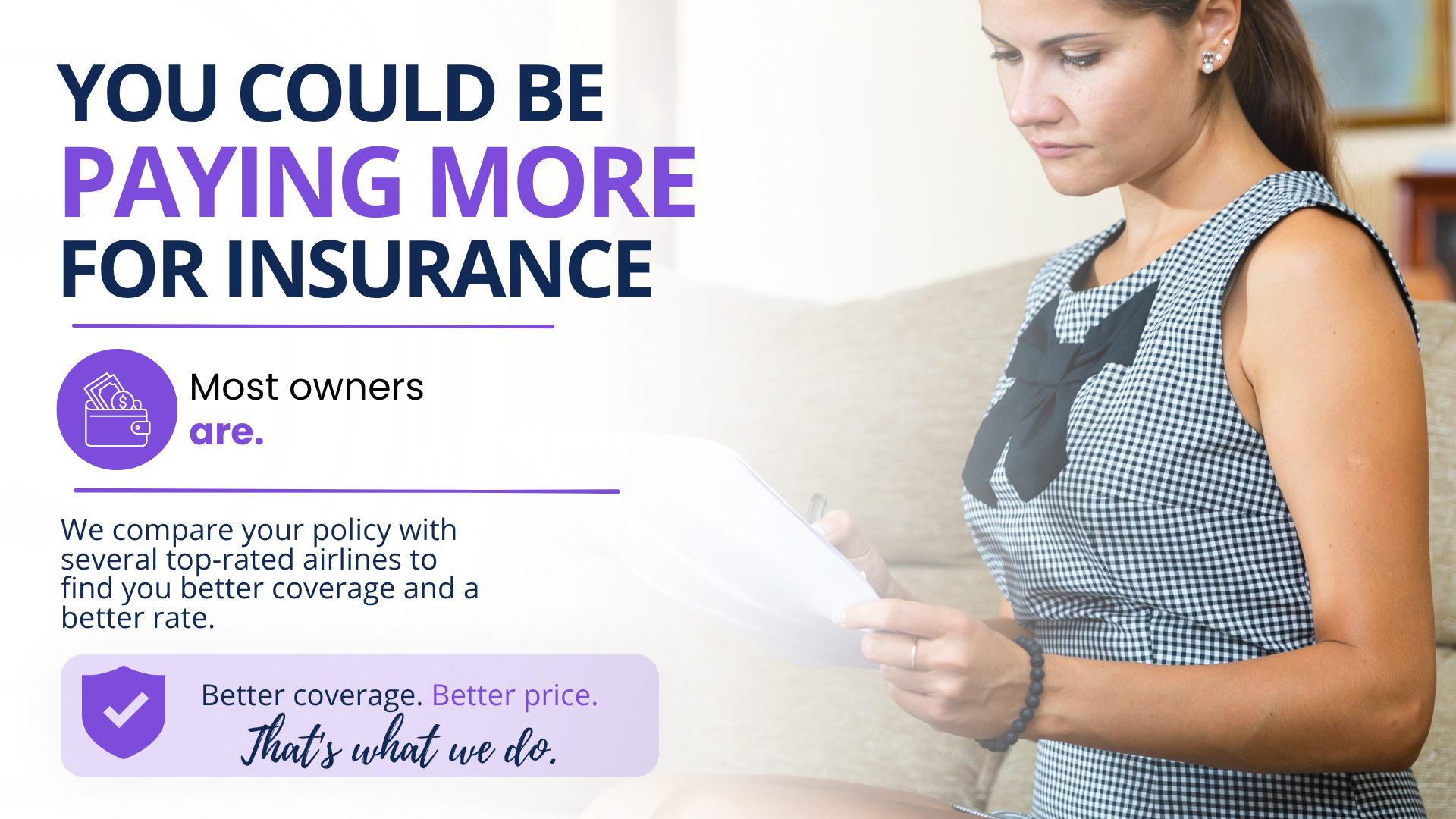 Person reviewing insurance bill looking concerned about rising insurance costs
