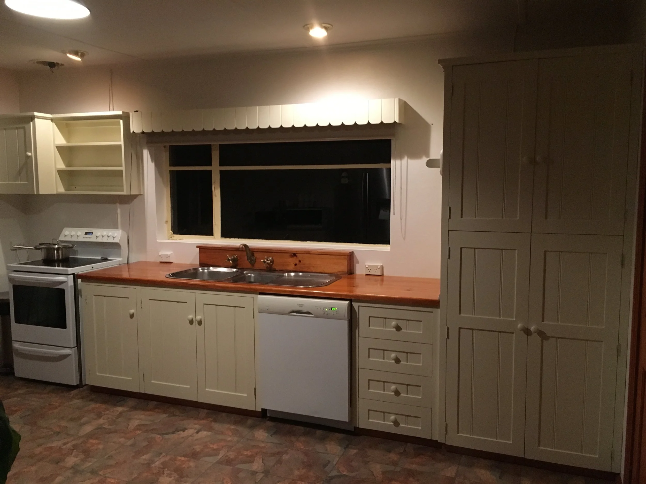 Project Four - Rock House Kitchen Painted Antique White Half.JPG