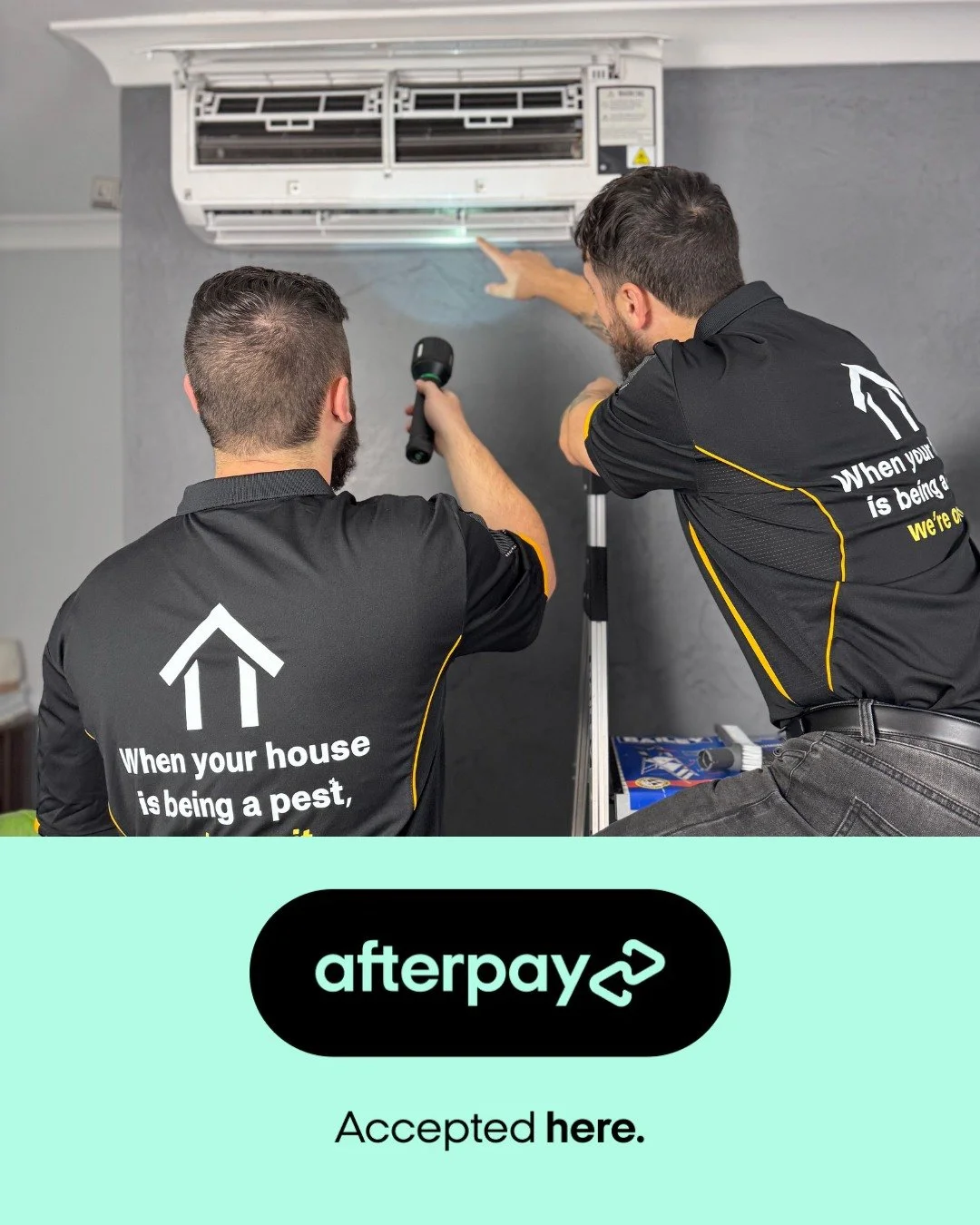Pest-free now, pay later 🐜 💳 Afterpay is available on all Pest Control and Air Conditioning services with Pest House. Protect your home today, split the cost into easy payments.
📆 Book now and breathe easy (your wallet will too).
#PestHouse #Pes