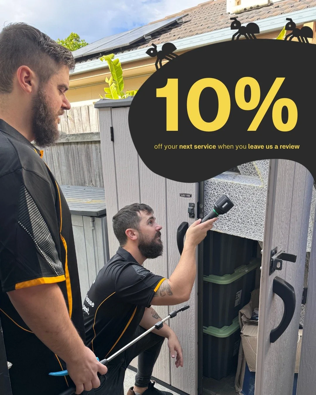 We love hearing from you! 💬 Leave us a review and we&rsquo;ll give you 10% off your next service as a thank you. Simple as that.

#PestHouse #PestControl #CustomerLove #ReviewAndSave #HomeCare #AirConditioning #HomeComfort #SpecialOffer #GoldCoastLi