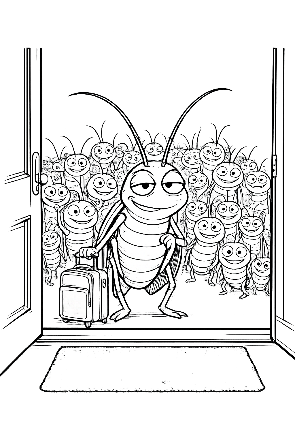 cockroaches at the door