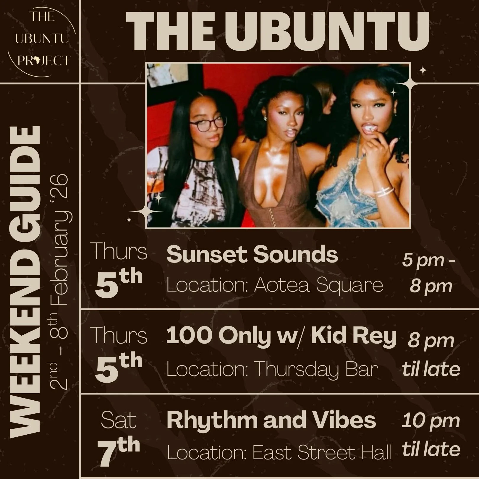 We&rsquo;re backkk⭐ Did you miss us? Because we definitely missed you! And we&rsquo;re returning with the one and only Weekend Guide to keep you posted on what&rsquo;s happening in the community and where you can show up this weekend.

Kicking off Fe