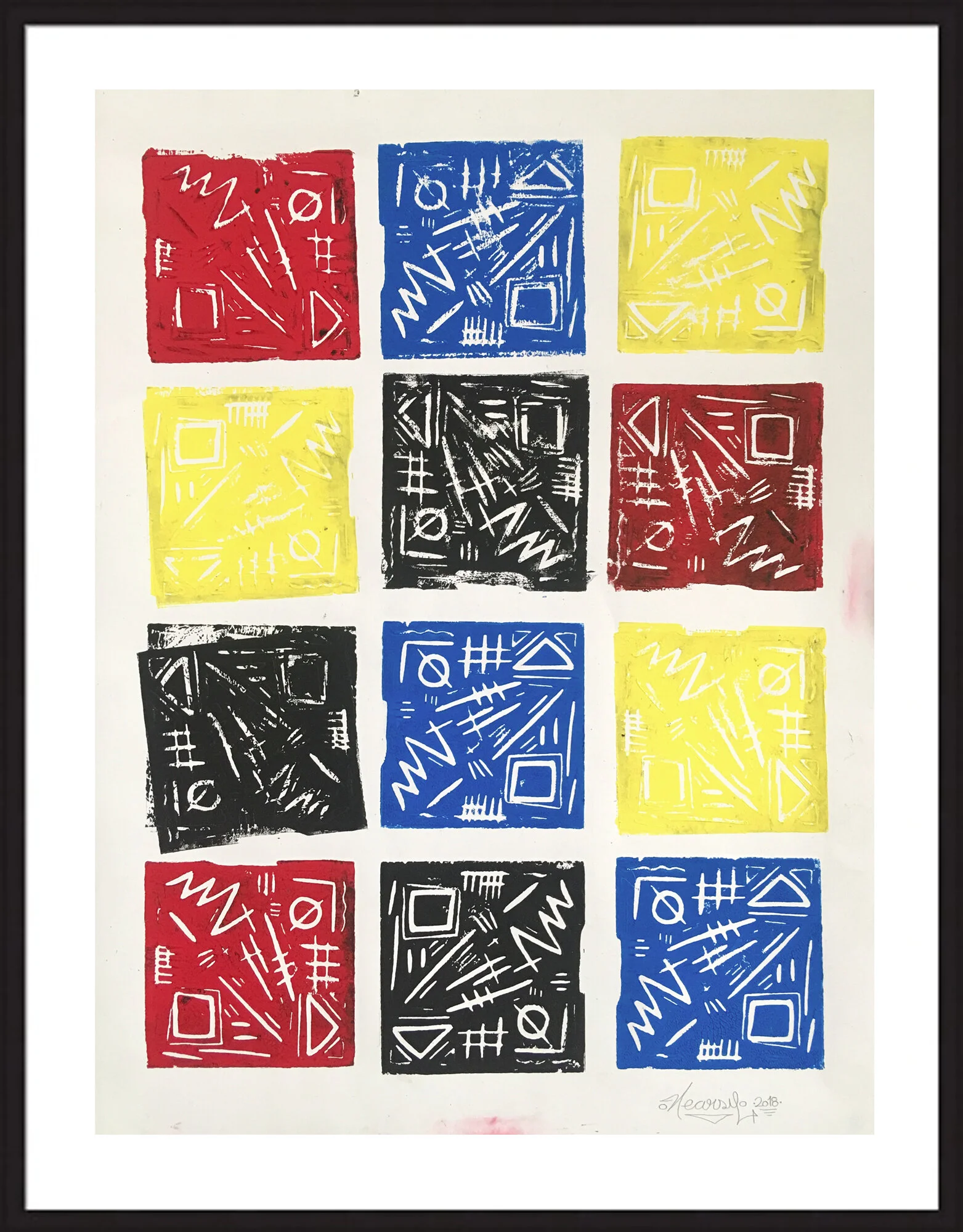 Artwork in black frame