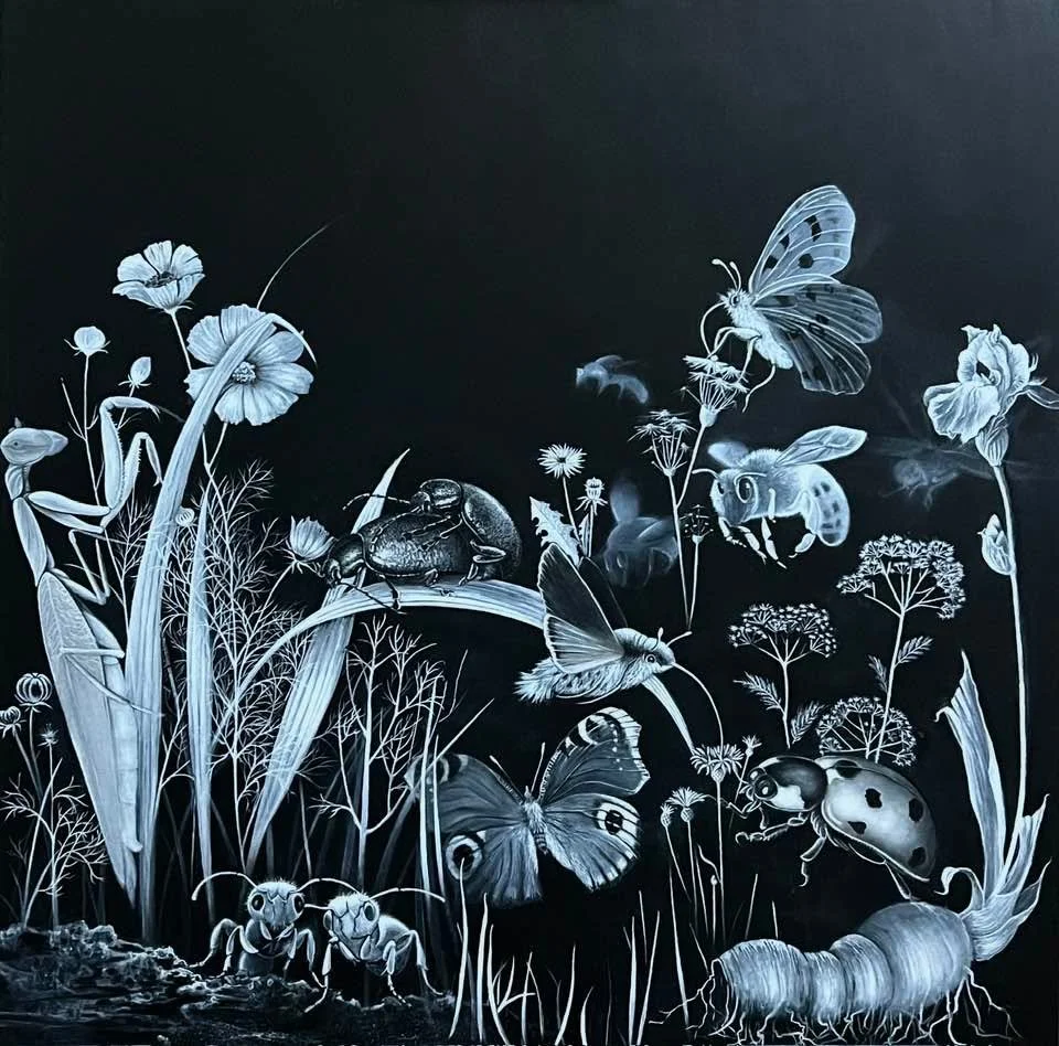 En arrivant ce matin &agrave; l&rsquo;atelier, je me suis dit que ce tableau &eacute;tait termin&eacute;. 
J&rsquo;ai &eacute;cris cette histoire avec beaucoup de plaisir et il me faut passer&hellip;&hellip;, en raconter une autre
Il y a tant &agrave