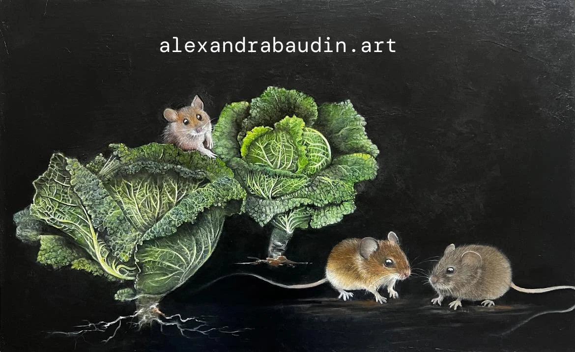 Tout juste termin&eacute; huile sur toile 61x38
&laquo; Secrets de potager &raquo;