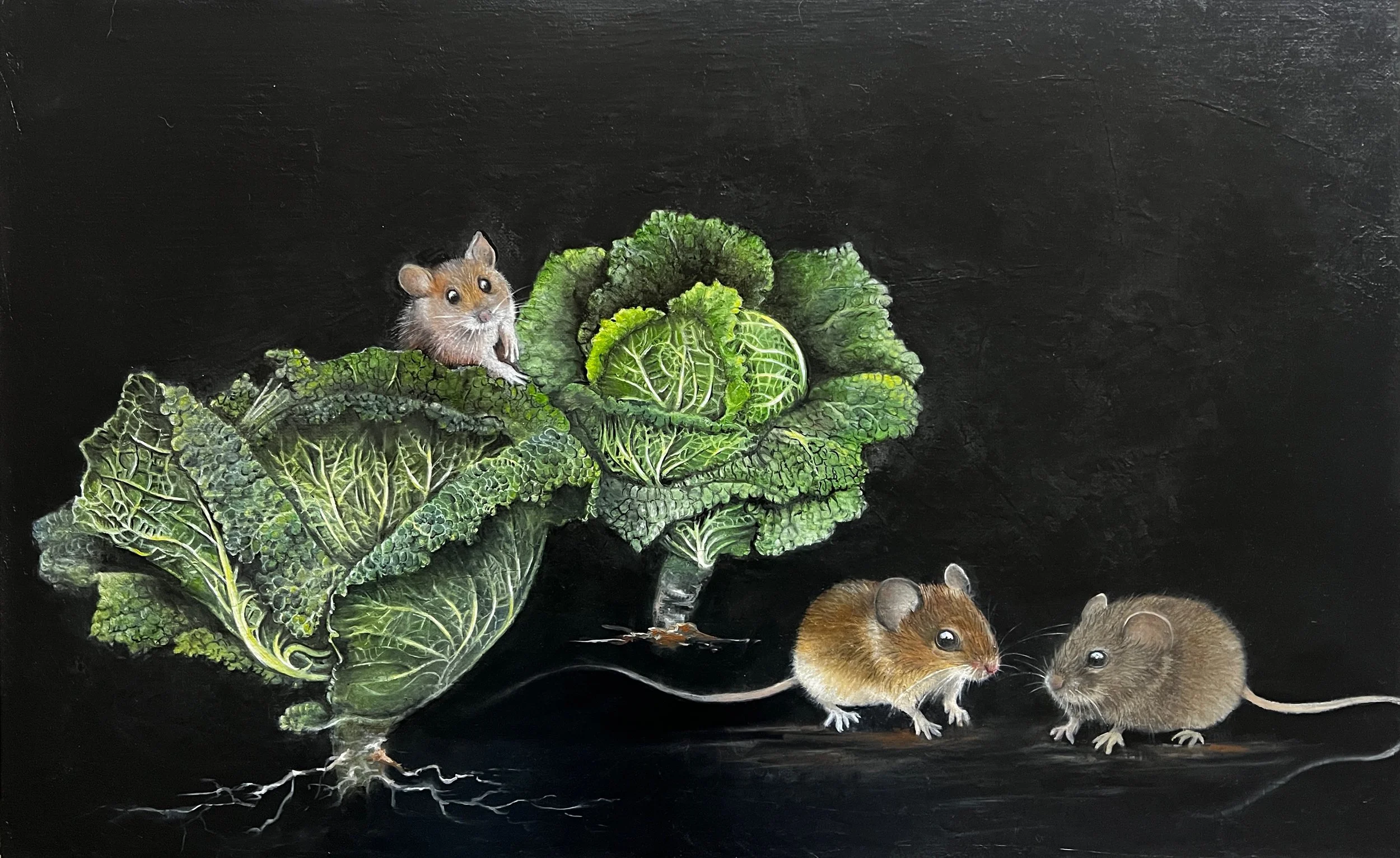 "secret de potager" huile sur toile 61x38