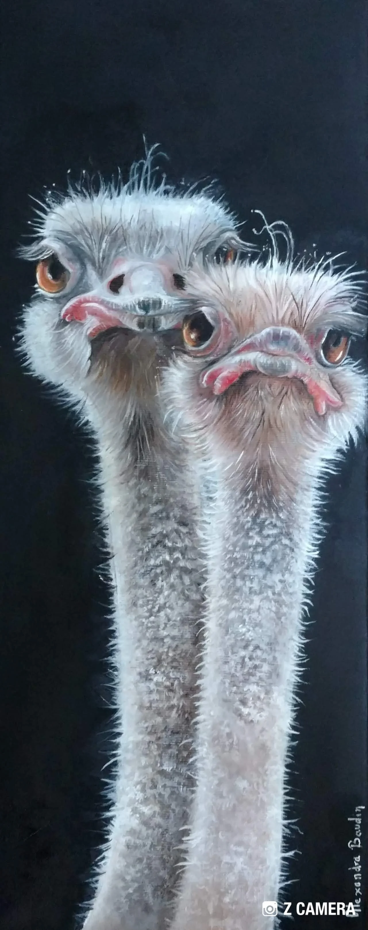 "Les demoselles" huile sur toile