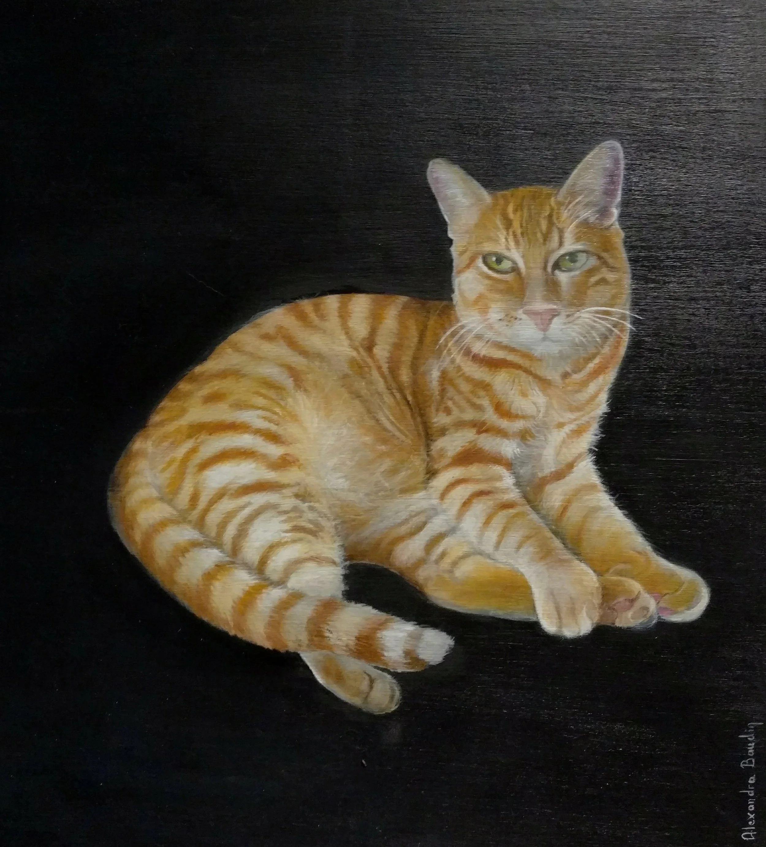 "Marcel couché" huile sur toile 40x40