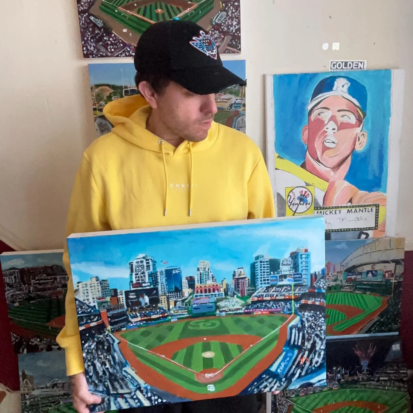Painted @petcopark in #sandiego home of the @padres as part of my @mlb ballpark series. Acrylic painting on an 18x24 canvas. 9/30 🏟️🎨