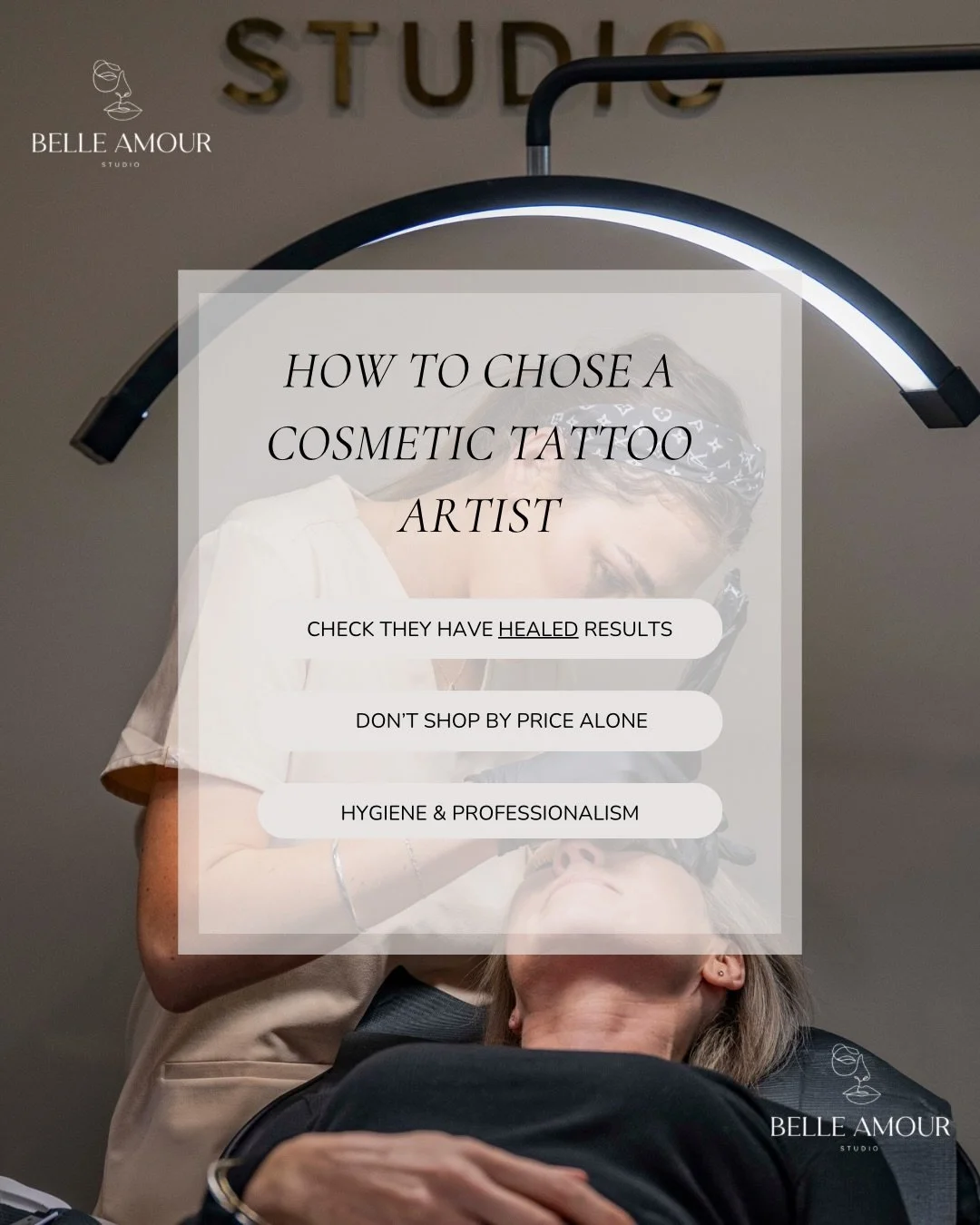 Choosing a cosmetic tattoo artist is about so much more than price 👏🏼 🖋️ 

Permanent makeup is an investment in your face, so take time researching the right artist for YOU.

✨ EXPERIENCE &amp; REVIEWS
Experience matters. So do Google reviews. Rea