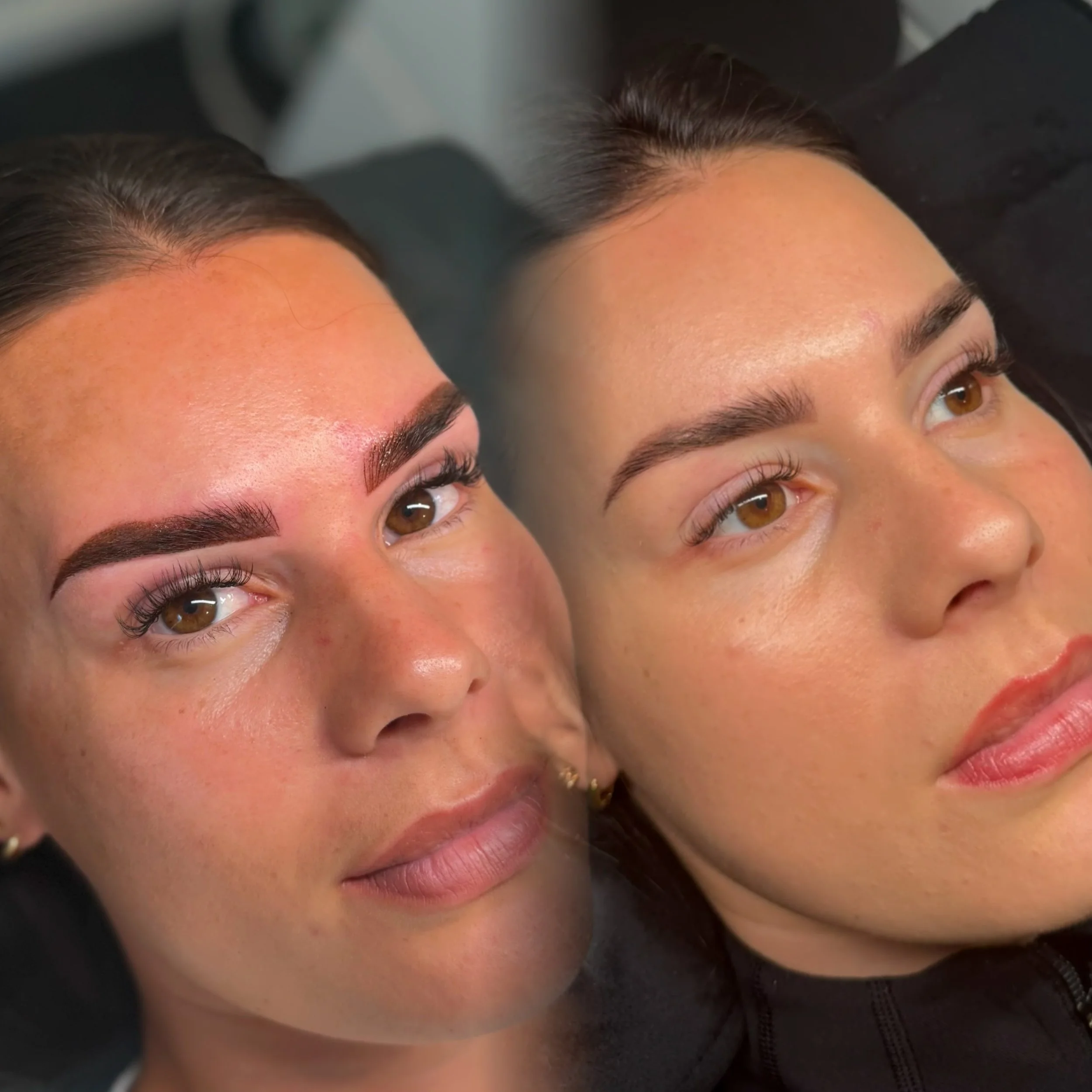 Natural looking healed brow tattoo in Christchurch.