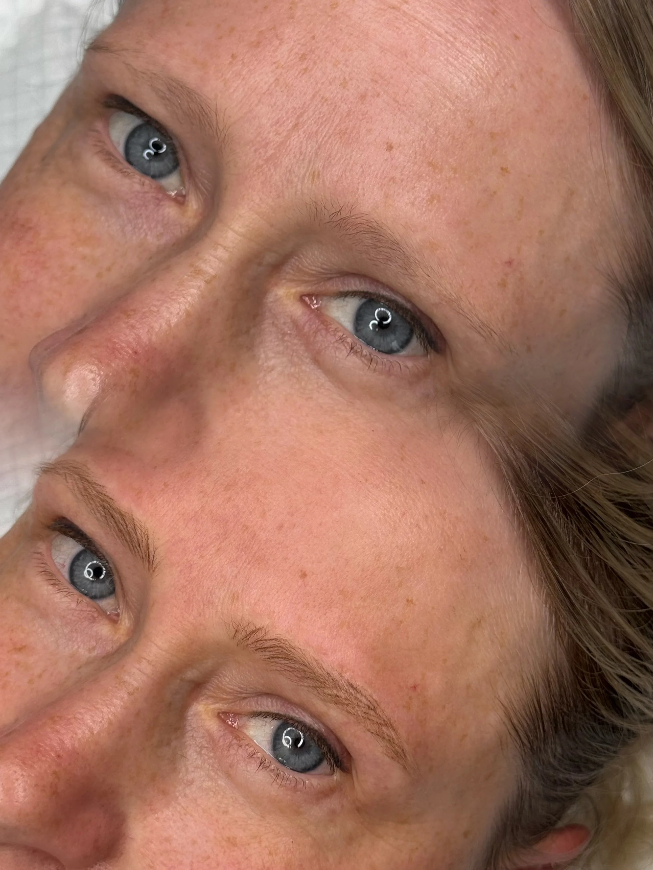 Nano brows hyperrealism hair stroke eyebrow tattoo in Christchurch at Belle Amour Studio