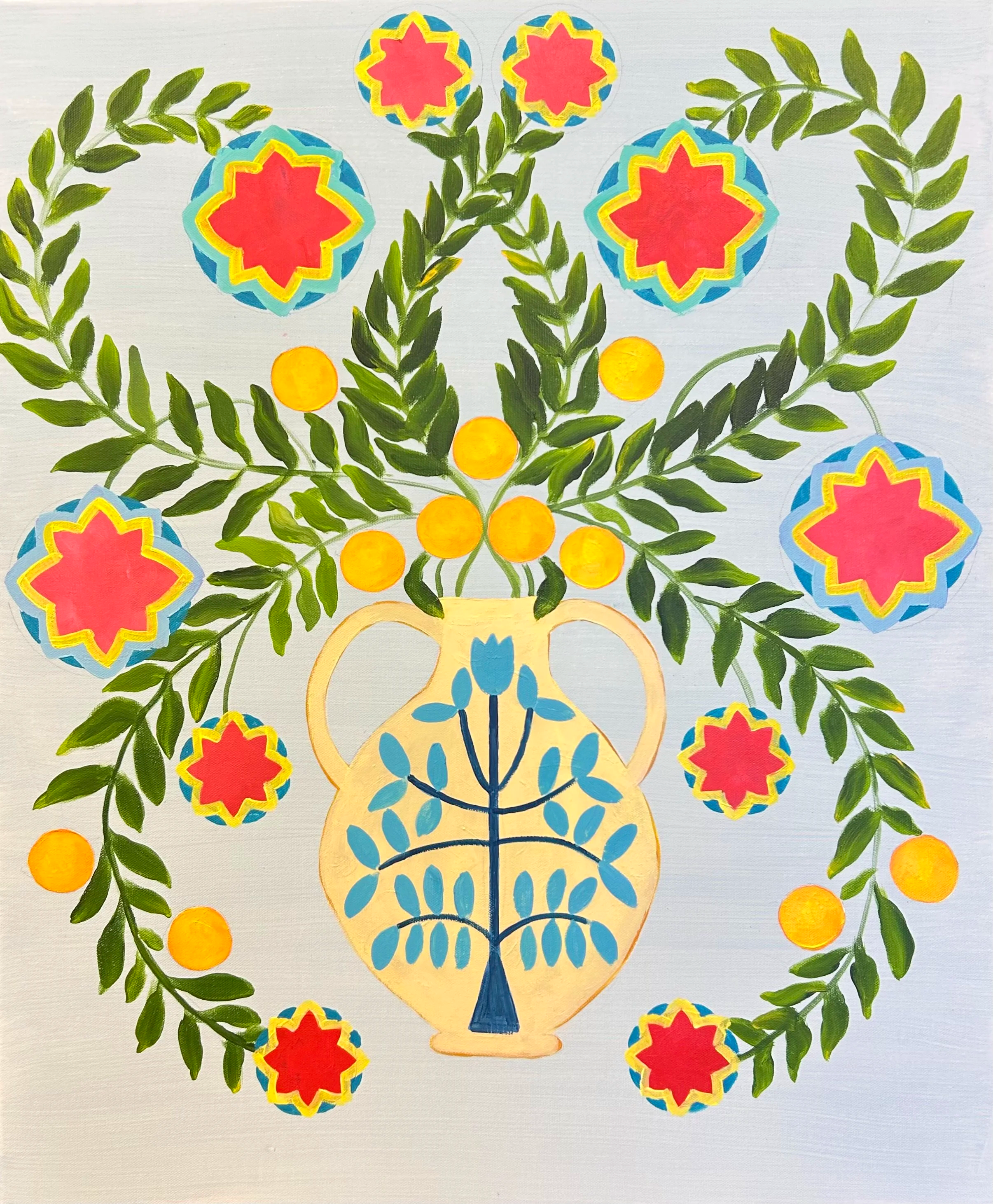 The Season's Bouquet (2025) acrylic 60x73cm