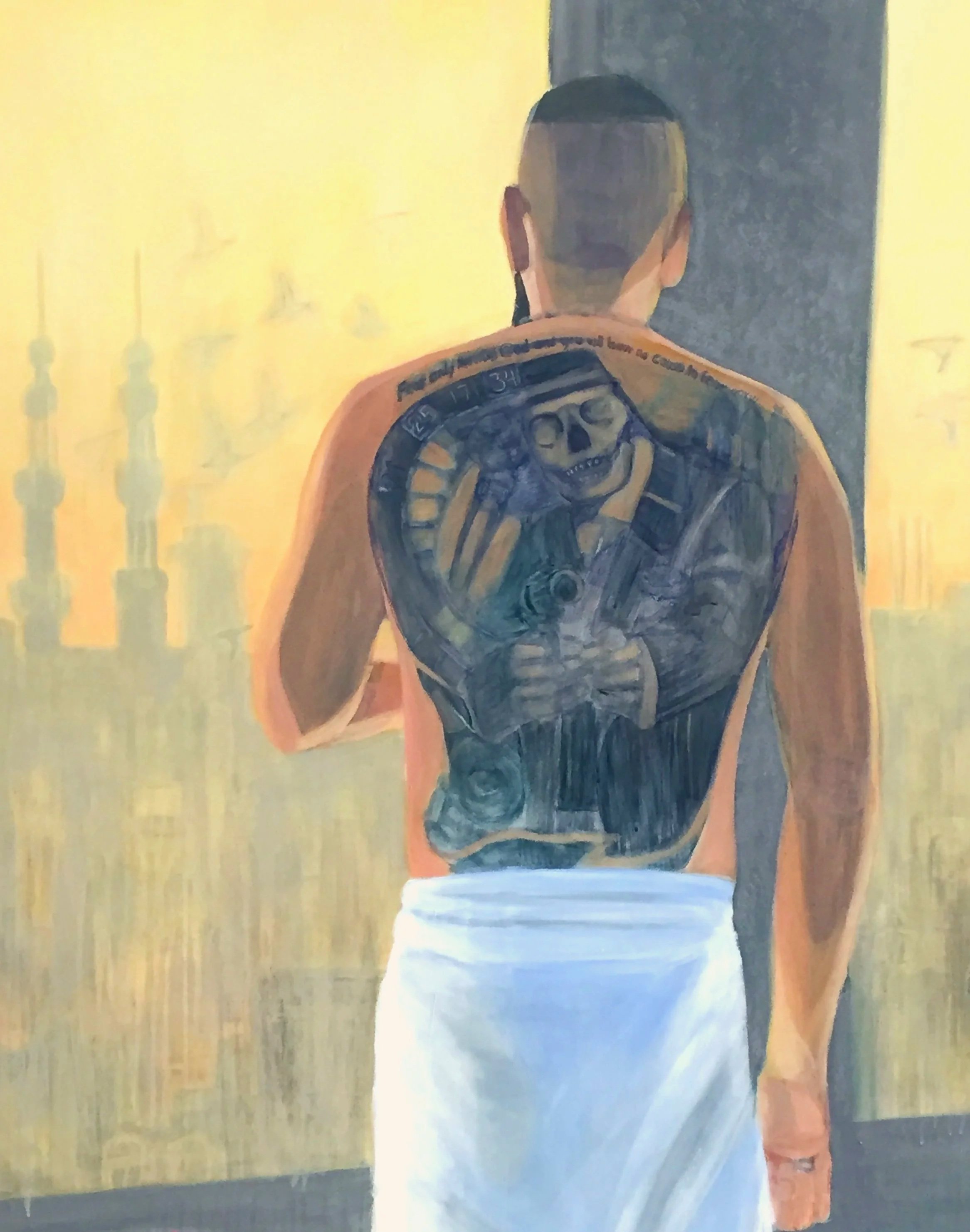 Marked (2021), acrylic 100x120cm 