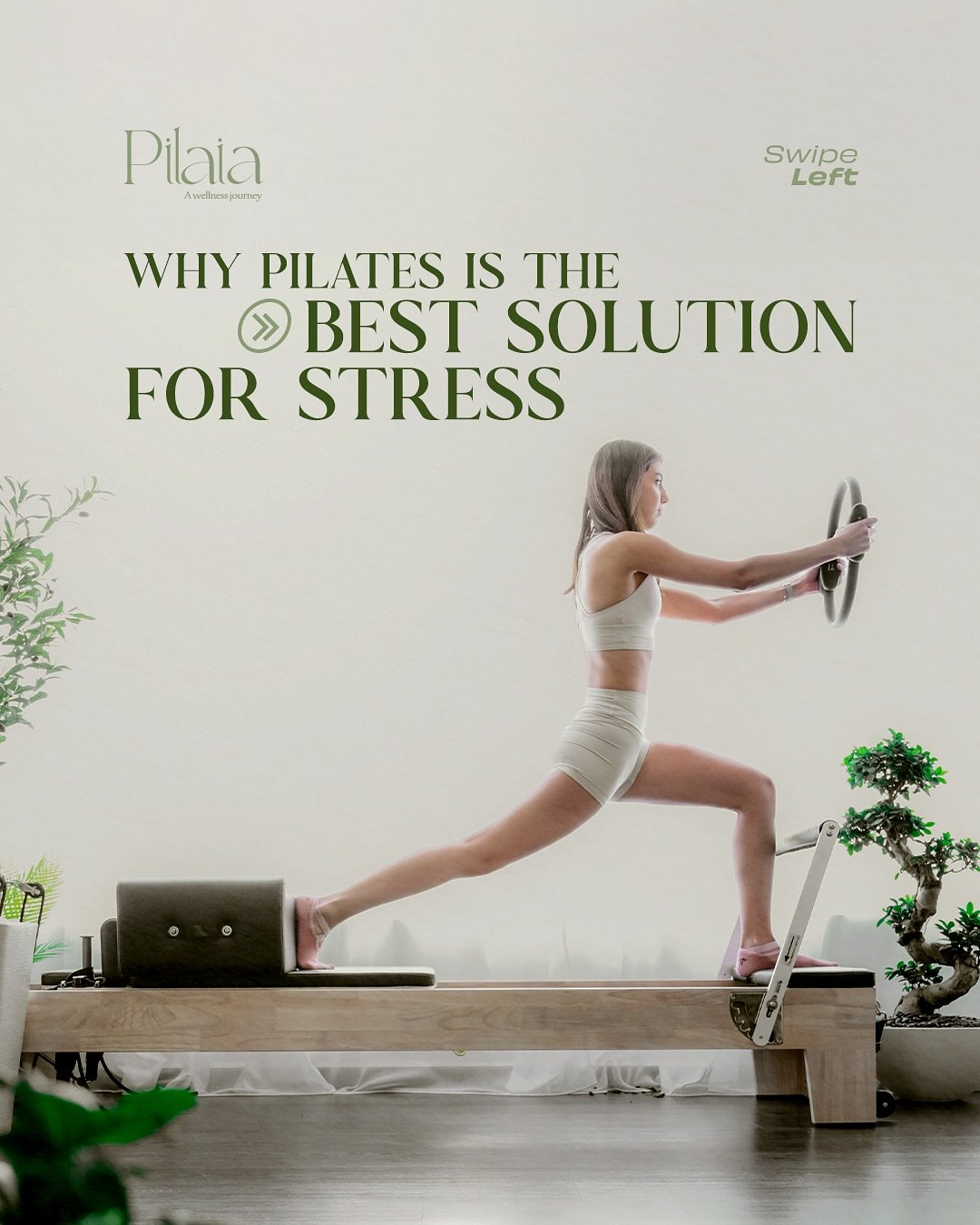 Swipe to discover how Pilates relieves stress