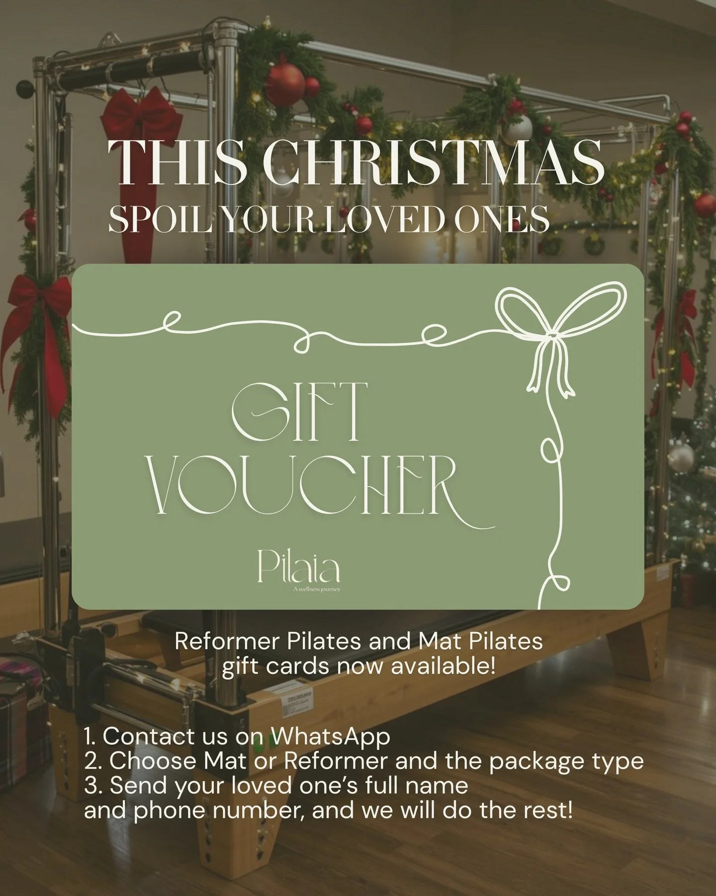A thoughtful gift for the ones who mean the most.
Pilates gift vouchers now available.
