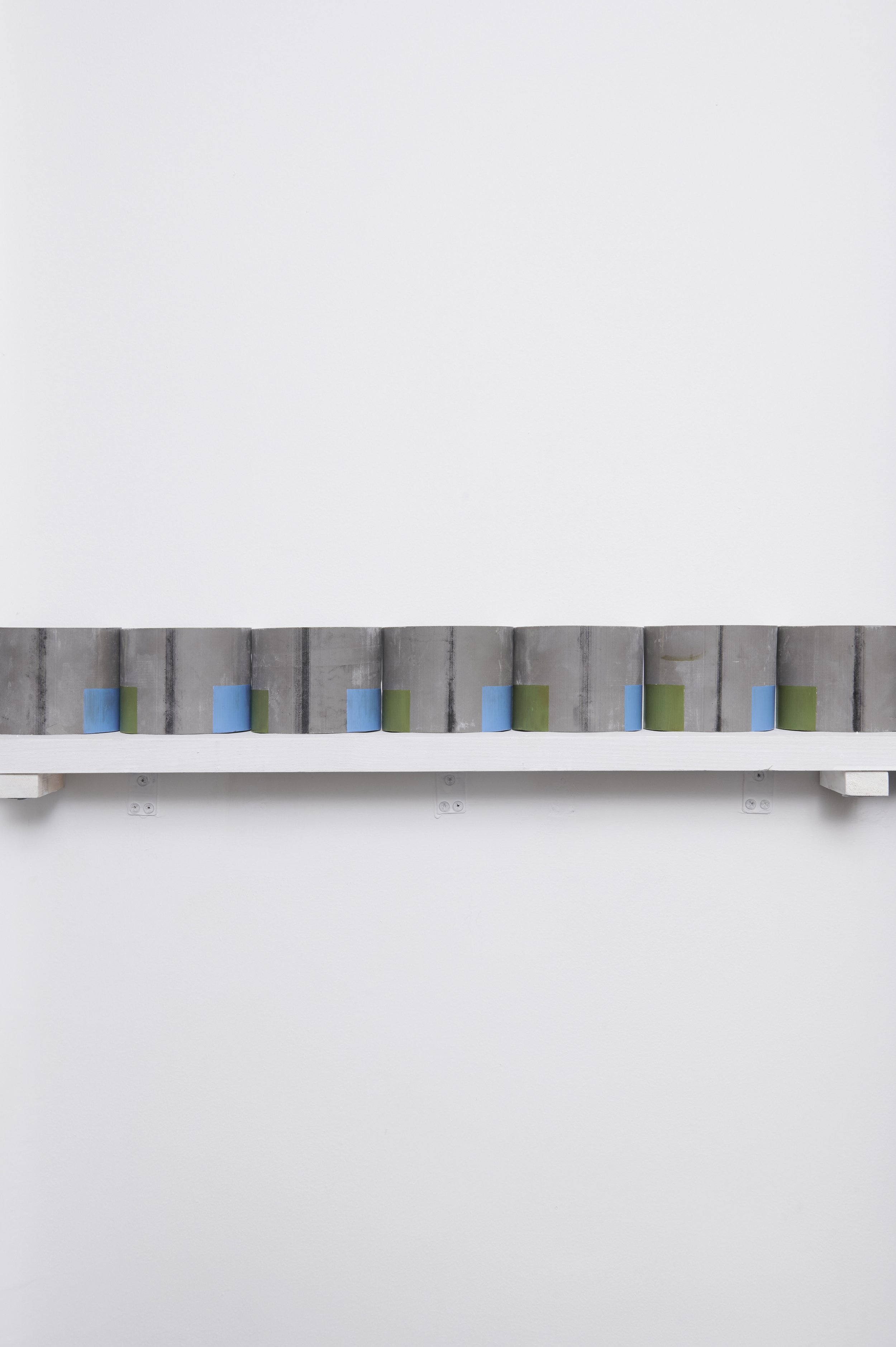 
Trim, 2025, 72x14cm, Roof Tiles, Wood and Acrylic Paint
