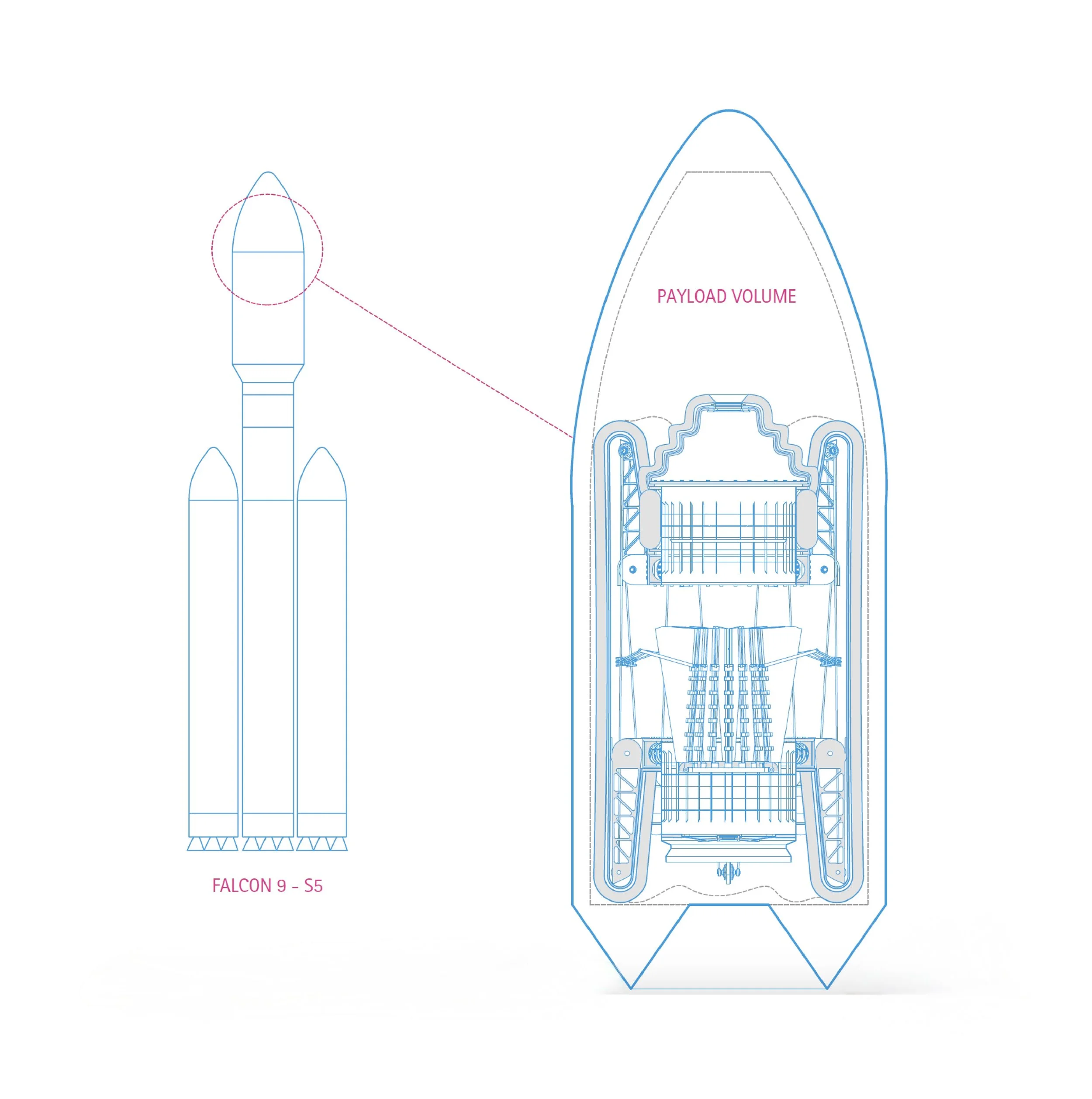 Exploded axonometric drawing of DBE Horizon habitat prototype, showing modular systems, inflatable structure, and internal components for space-based deployment