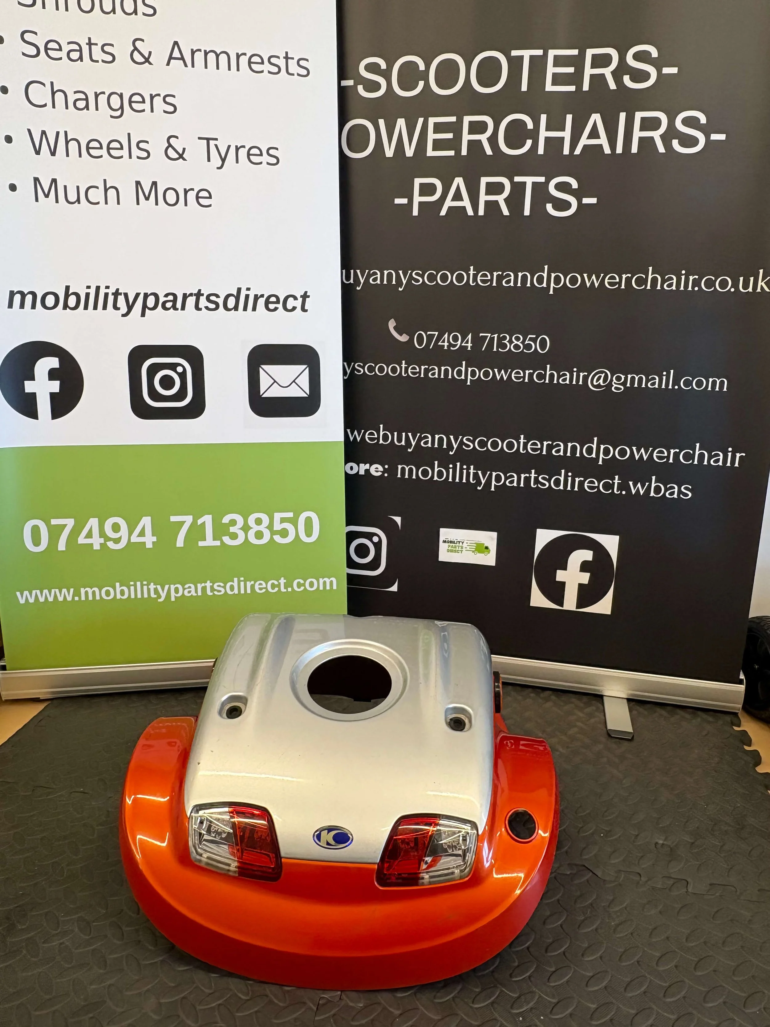 Kymco Midi XLS Rear Shroud - Orange (Inc Lights & Indicators)