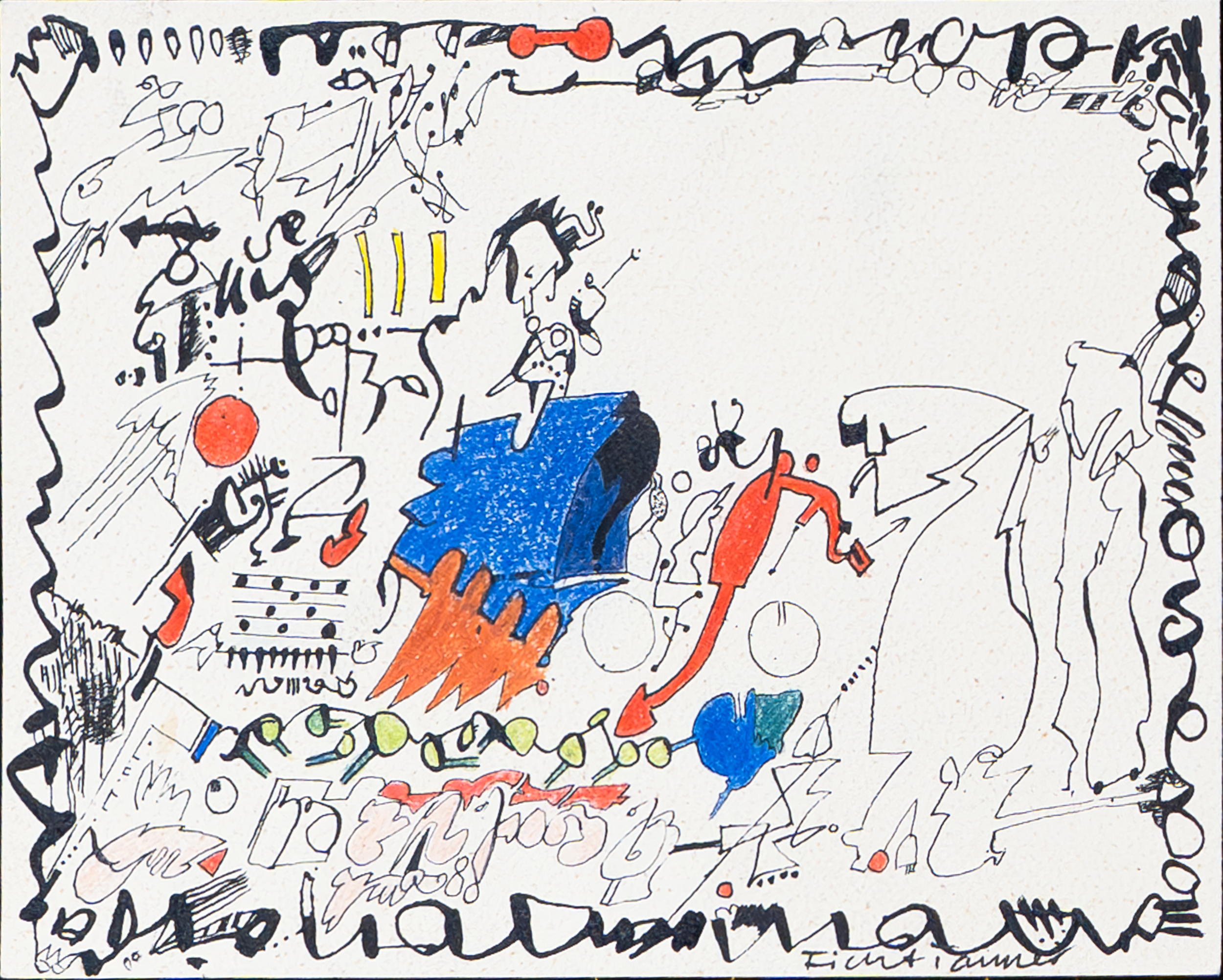 Untitled, drawing, ca. 1979, 10,50 × 14,60 cm