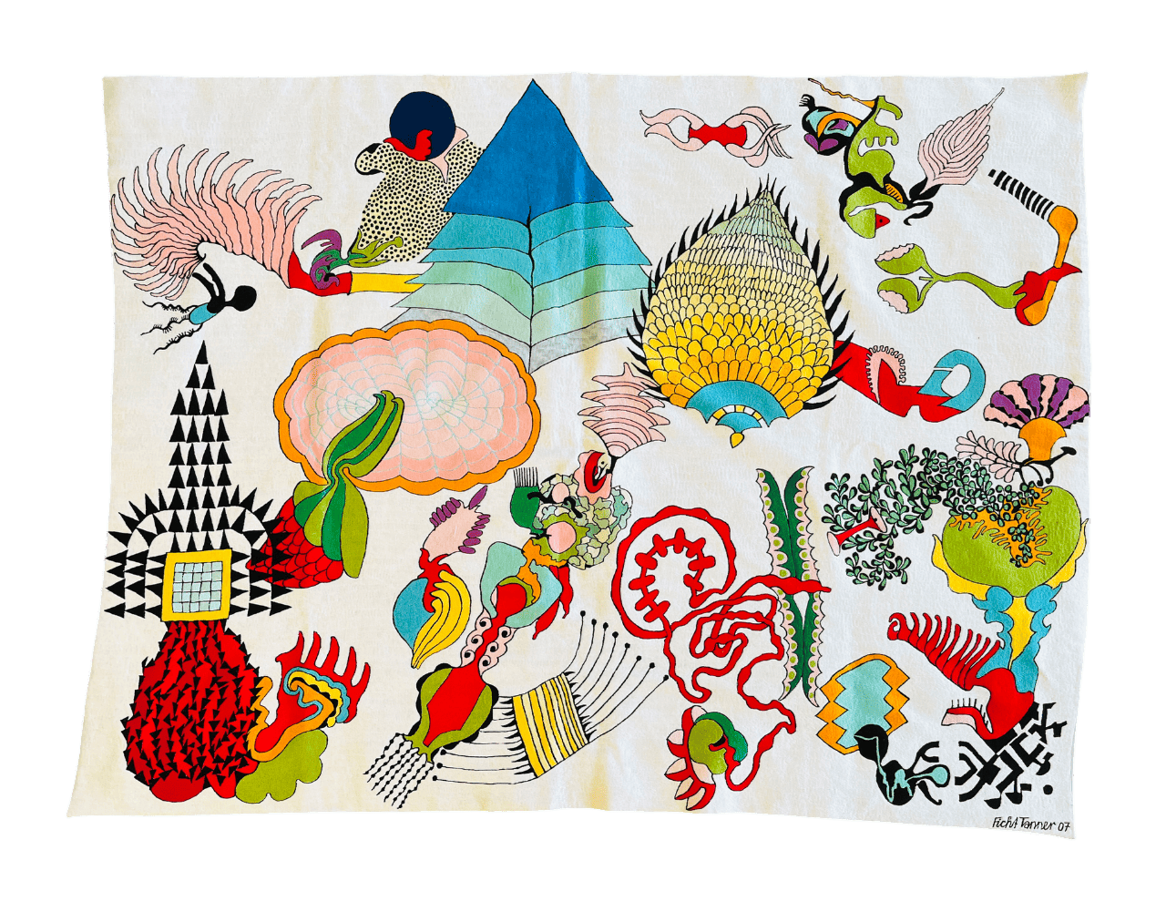 Untitled, embroidery, 2007, 107 × 139 cm (F.E.2)