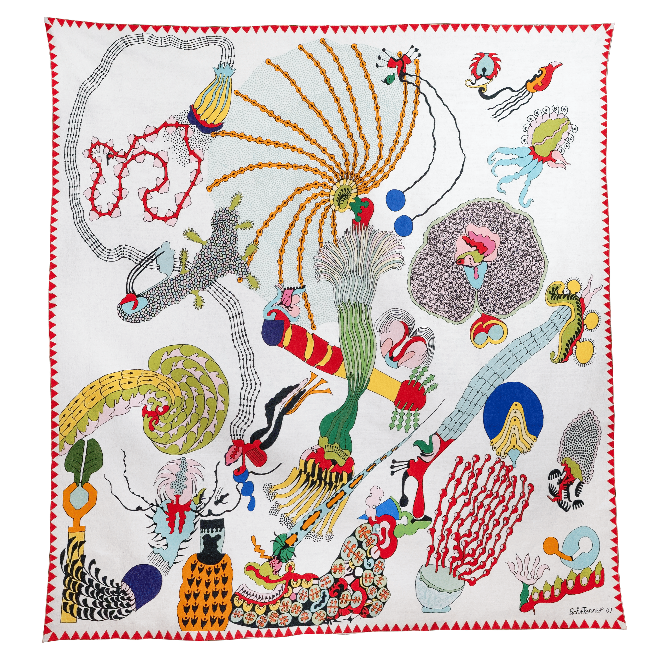 Untitled, embroidery, 2007, 190 × 180 cm (Private collection)