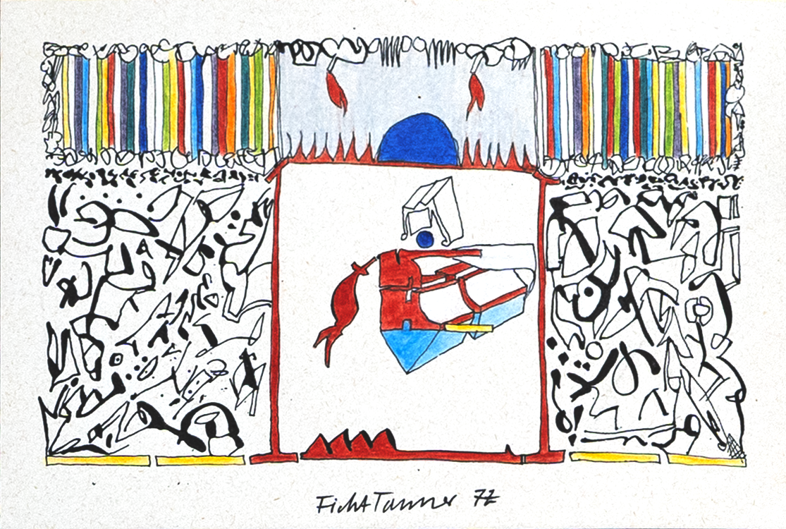 Untitled, drawing, 1977, 12 x 17,50 cm