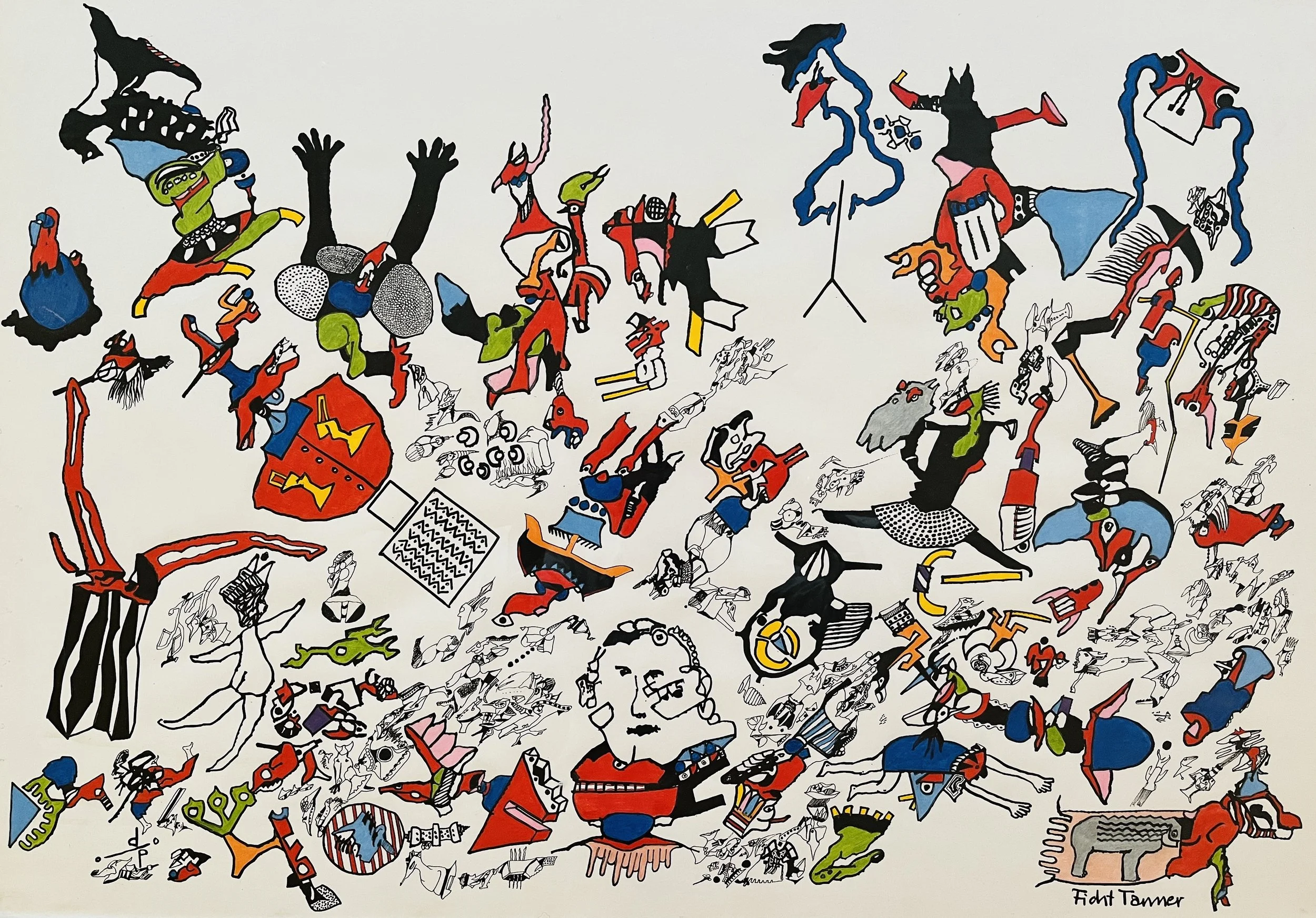 Ruinen Romantik, drawing, 1981, 70,50 x 100 cm (Private collection)