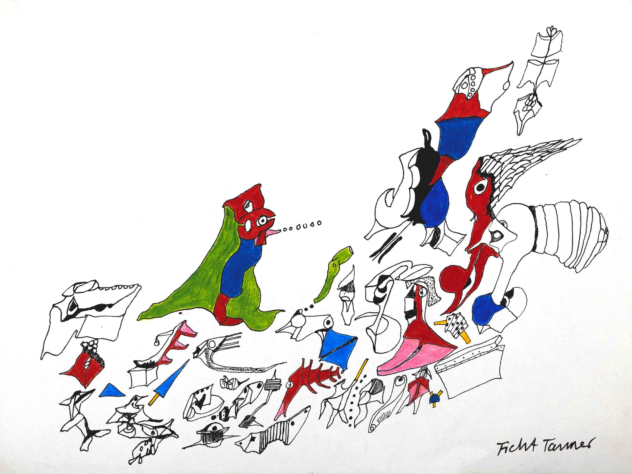 Untitled, drawing, ca. 1979, 17,30 × 15,90 cm