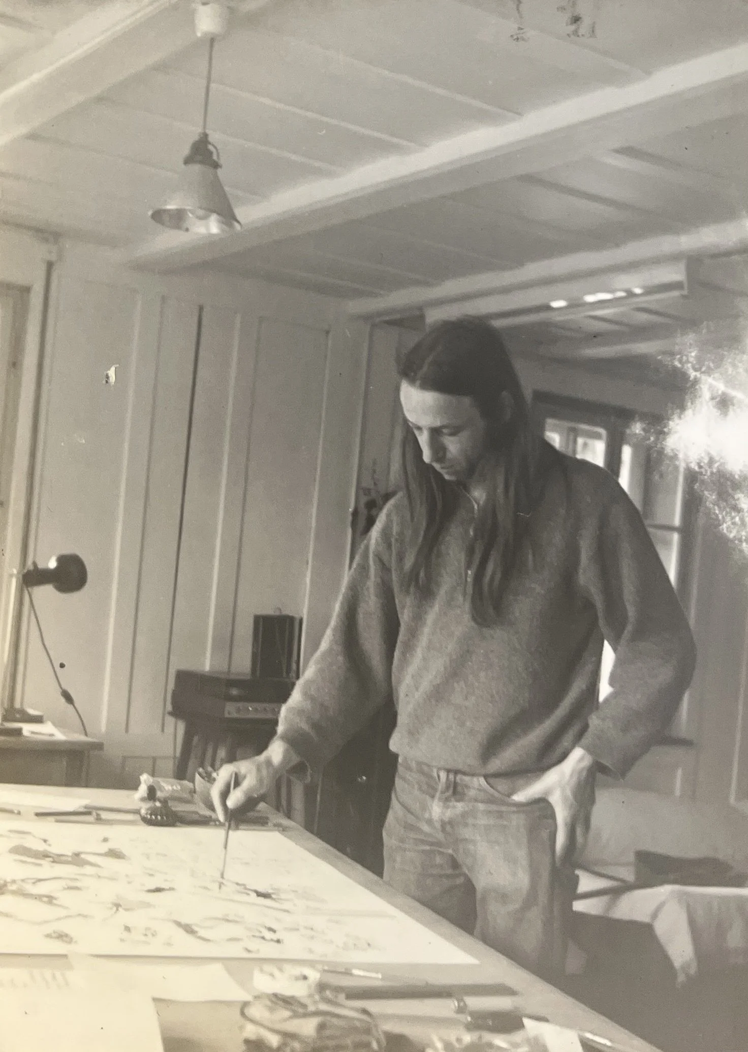 Ficht in his studio in Kirchlindach, 1979