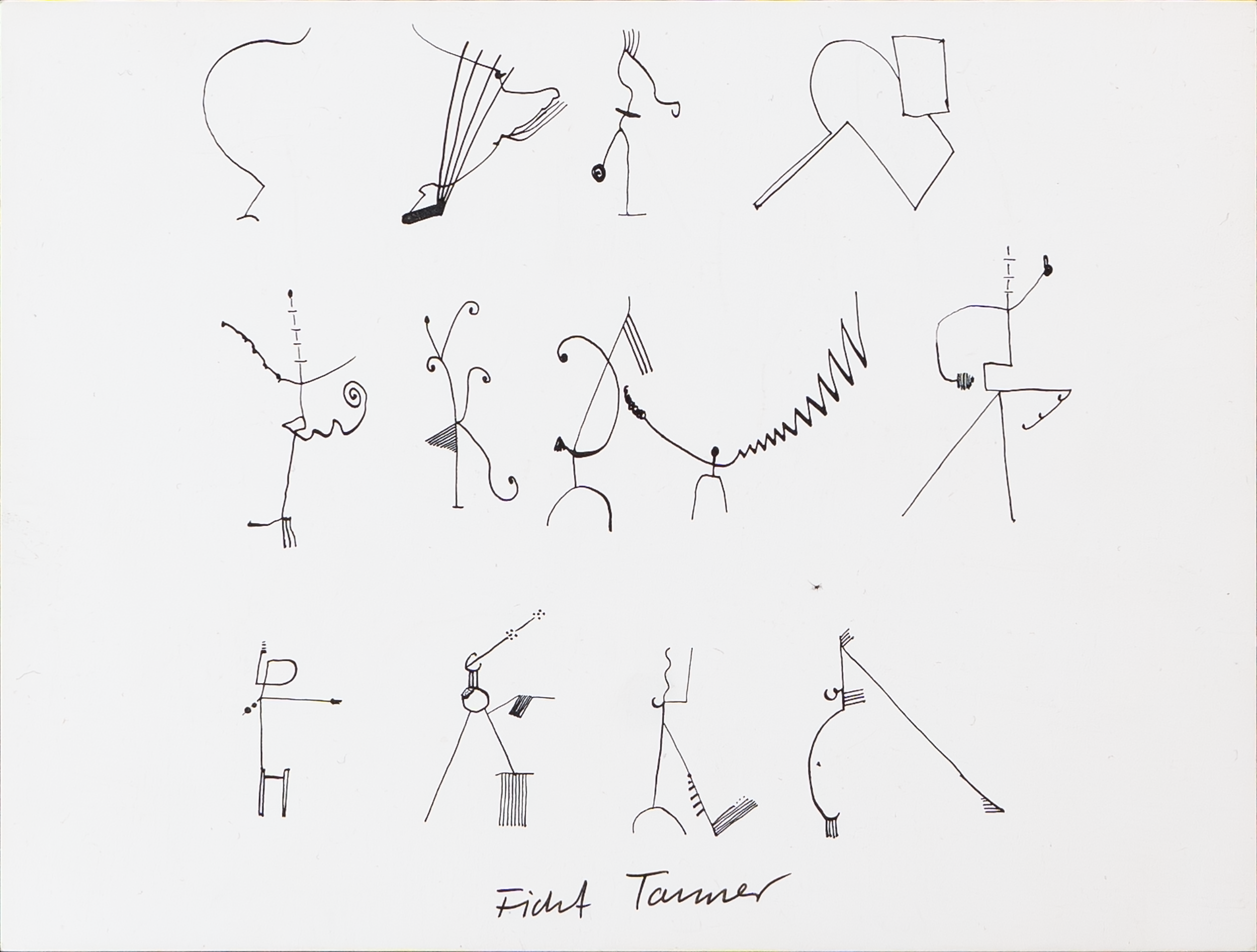 Untitled, drawing, 1976, 14,90 × 20 cm