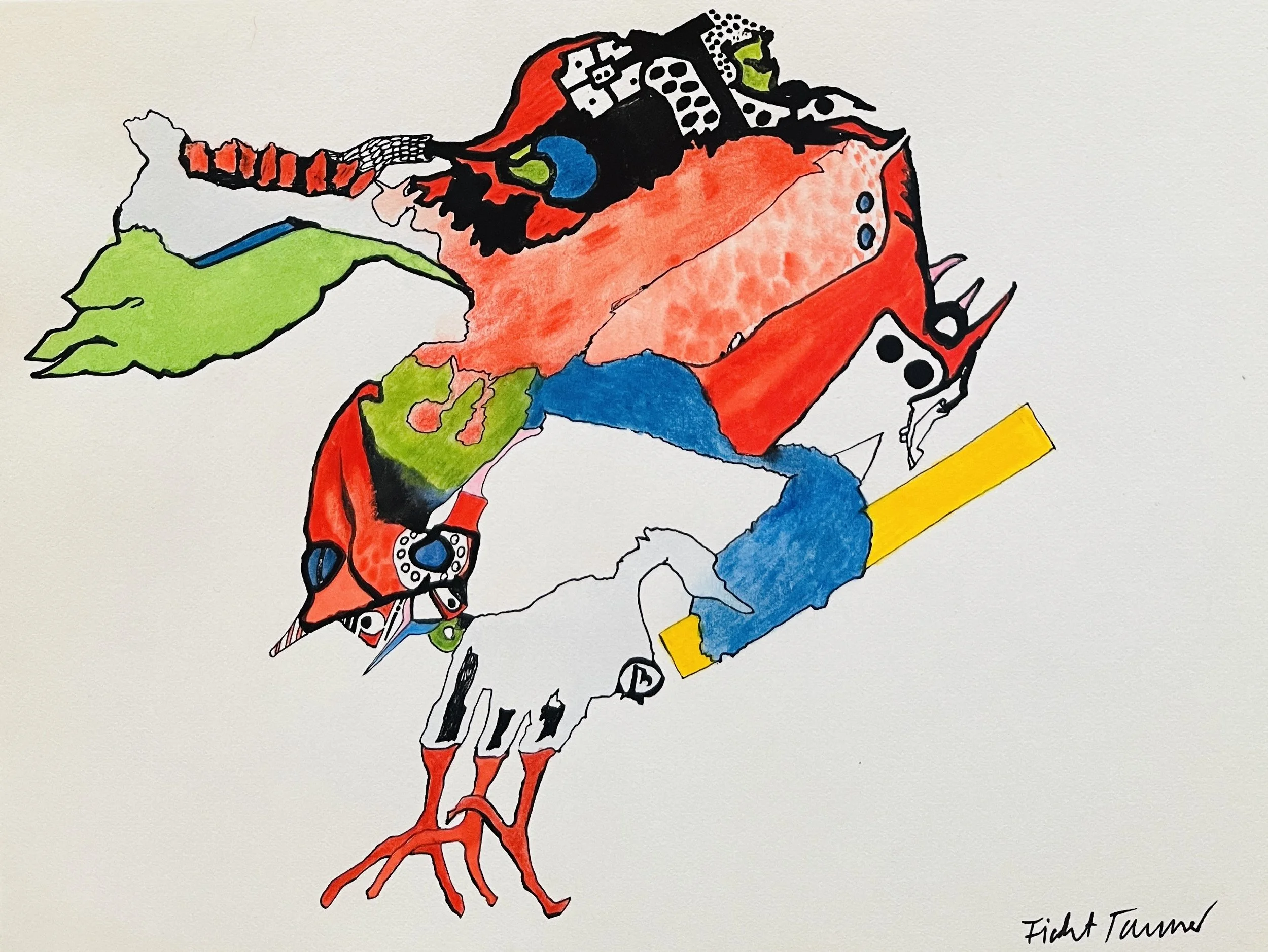 Untitled, drawing, ca. 1979, 15,40 × 21 cm