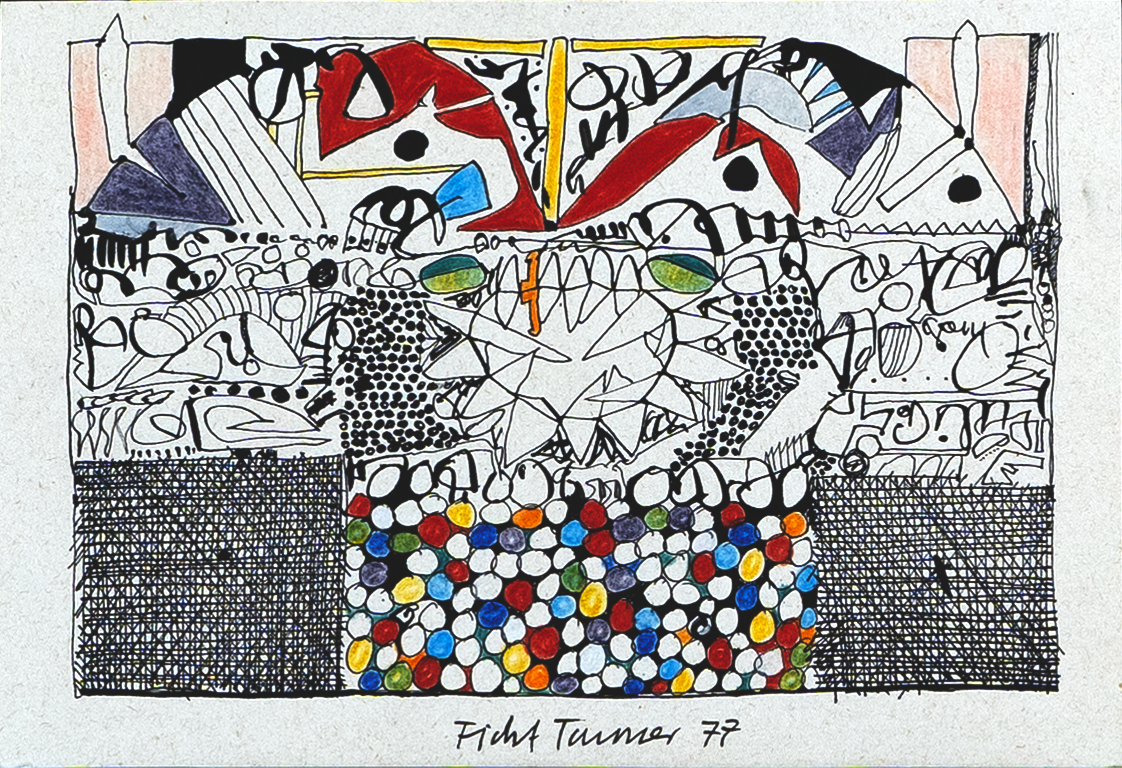 Untitled, drawing, 1977, 12 x 17,50 cm
