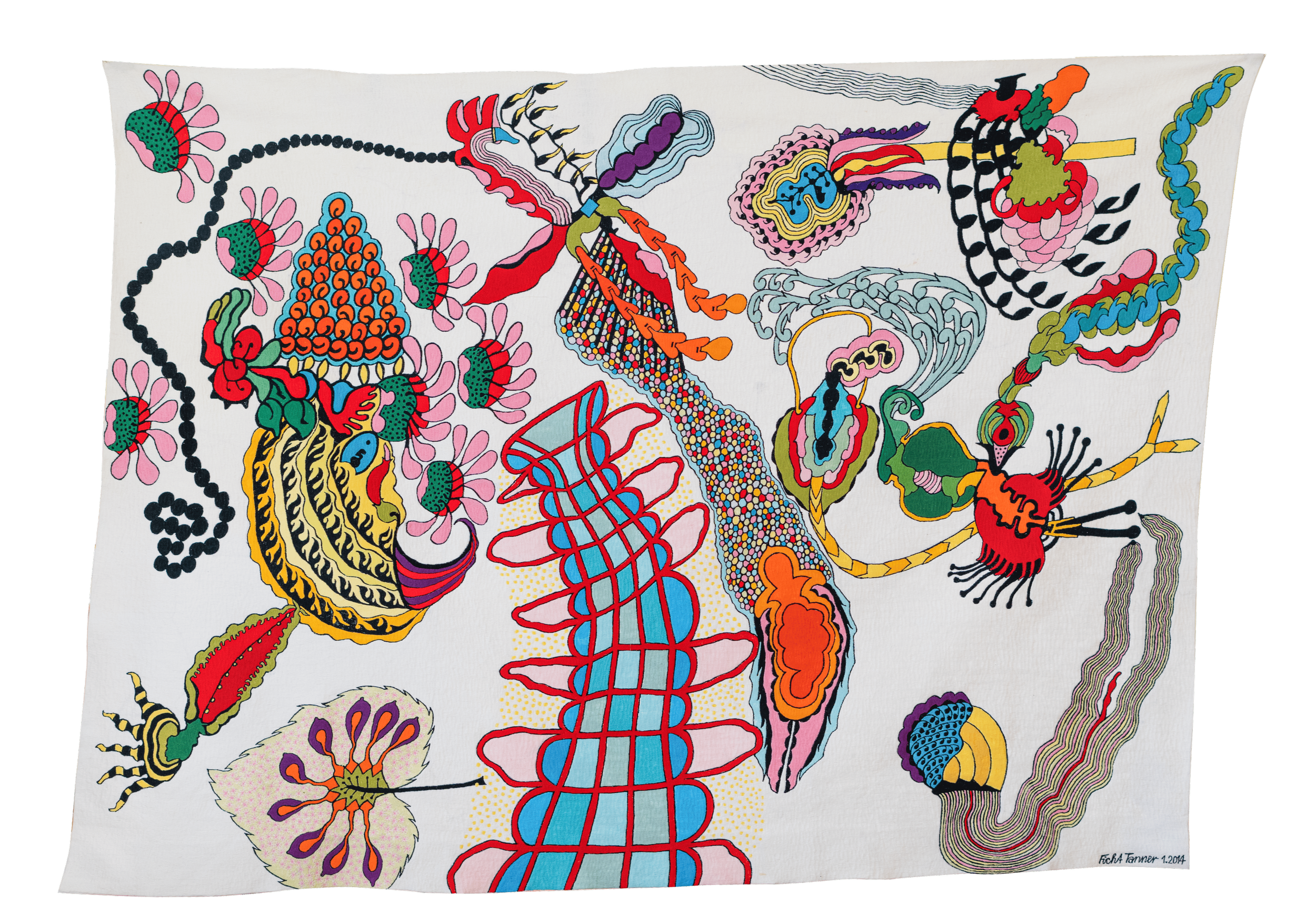 Untitled, embroidery, 2014, 130 × 185 cm