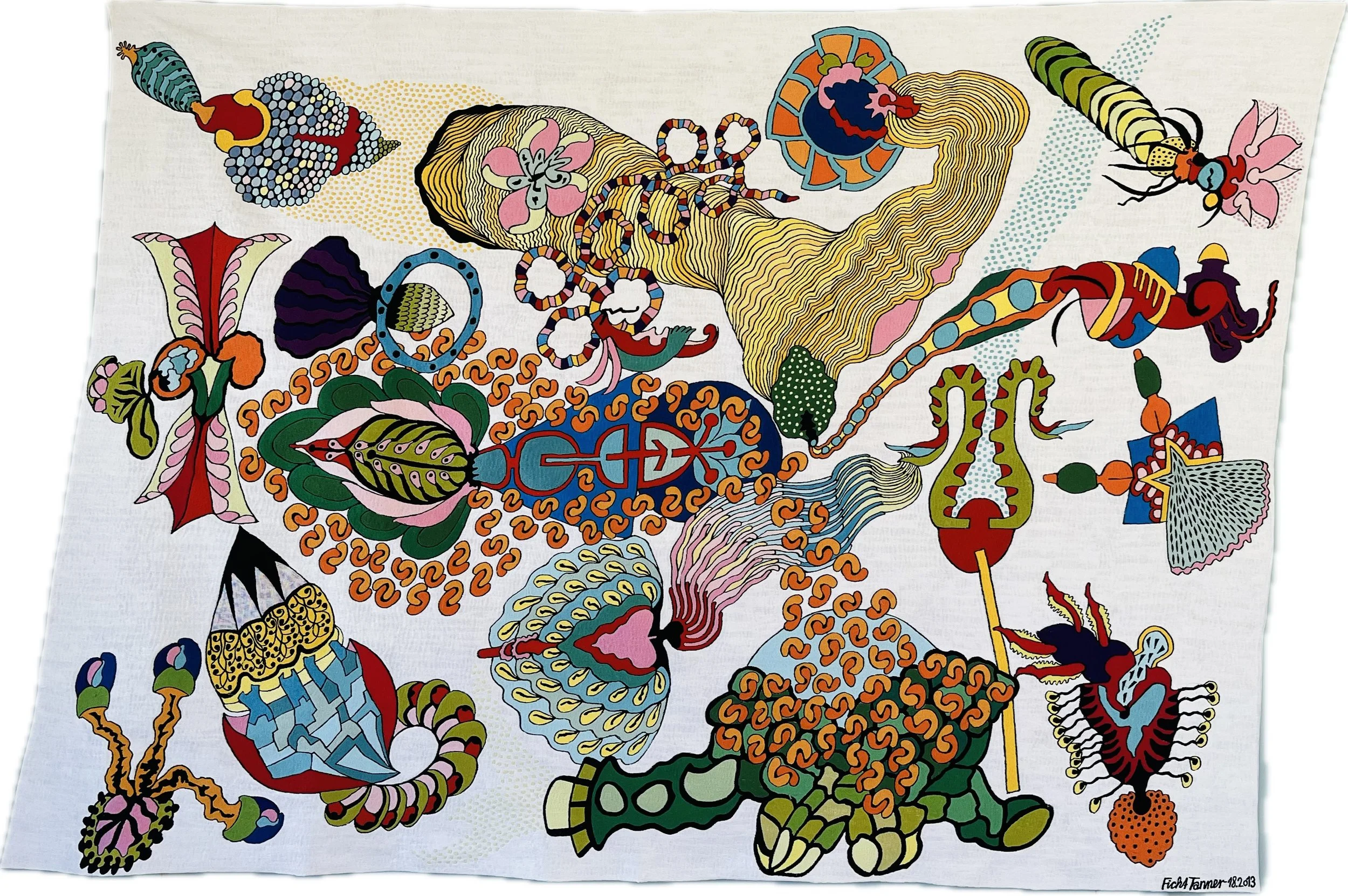 Untitled, embroidery, 2013, 131 × 190 cm (Private collection, Paris)