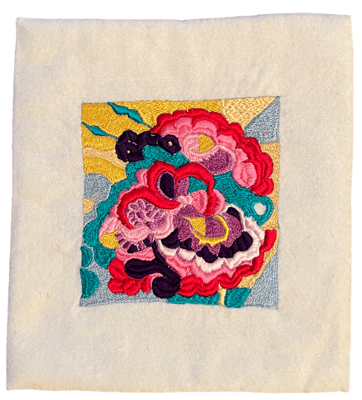 Untitled, embroidery, ca. 1990, 26 × 24 cm (F.E.52)