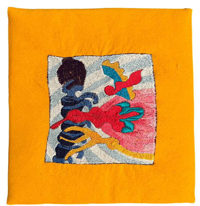 Untitled, embroidery, ca. 1990, 26 × 25 cm (F.E.55)