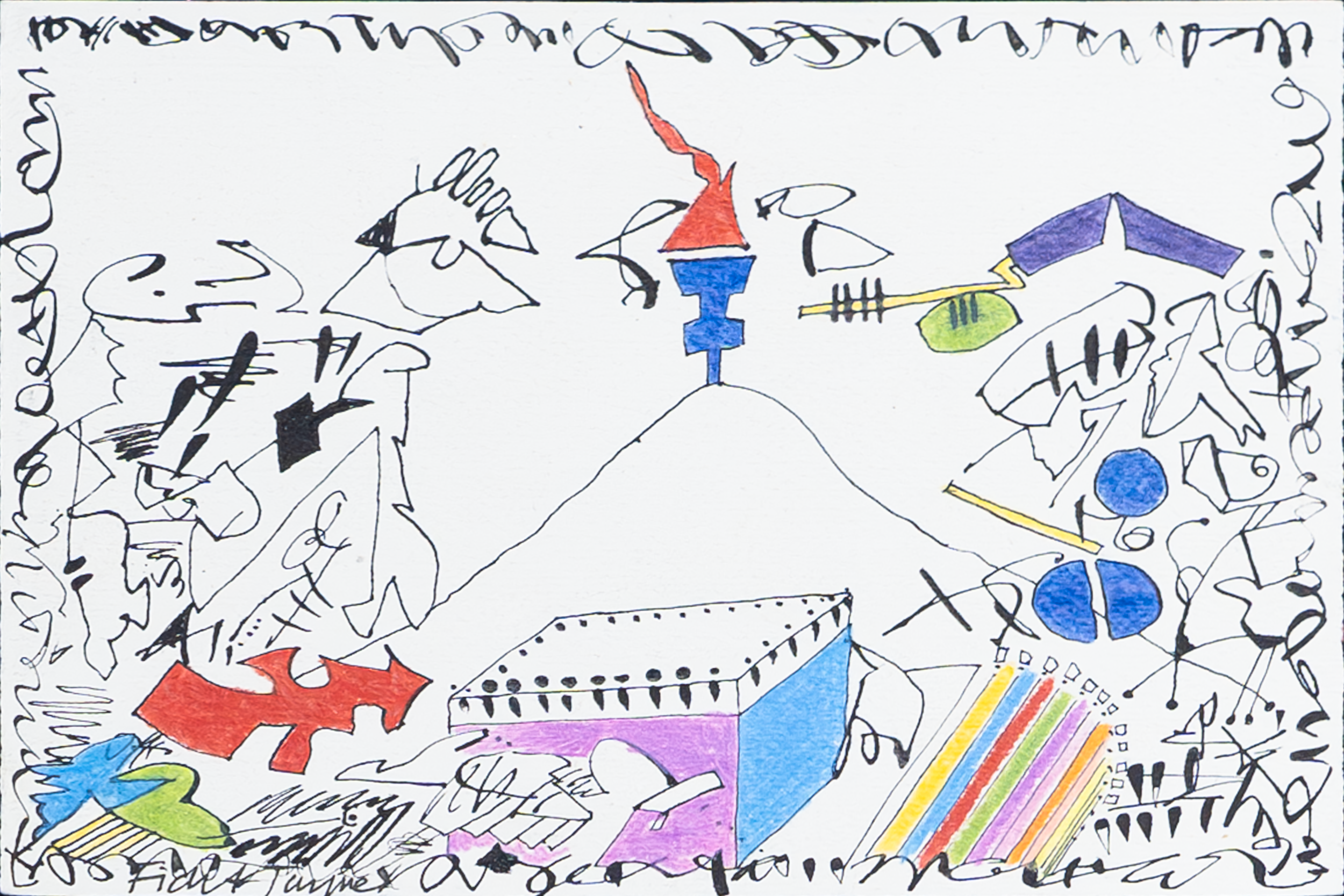 Untitled, drawing, ca. 1979, 10,50 × 14,80 cm