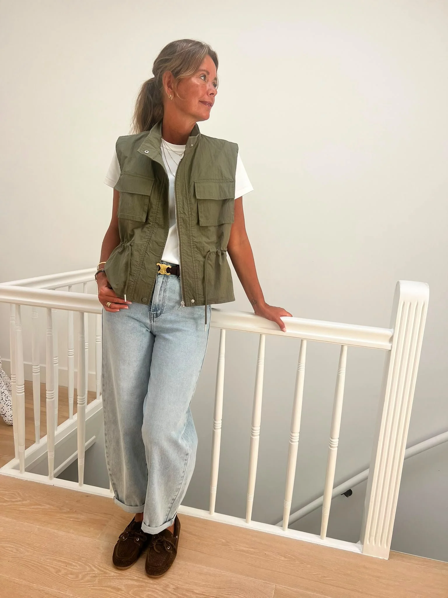 SIENNA UTILITY GILET – OLIVE GREEN