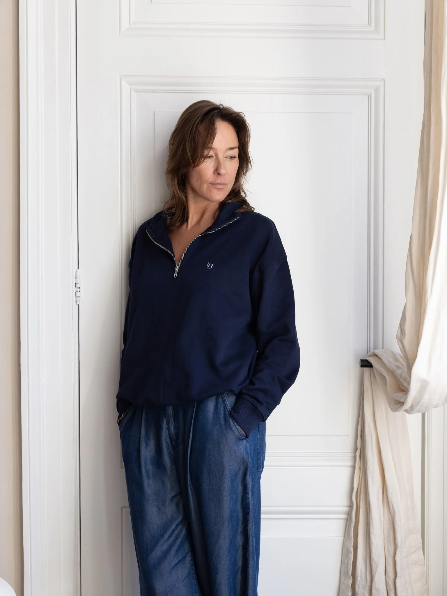 HALF ZIP UNISEX SWEATER