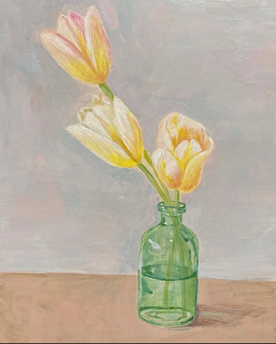 "Pastel Spring' - Acrylic on Gesso Board