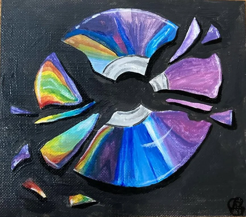 "CD" - Acrylic on Paper