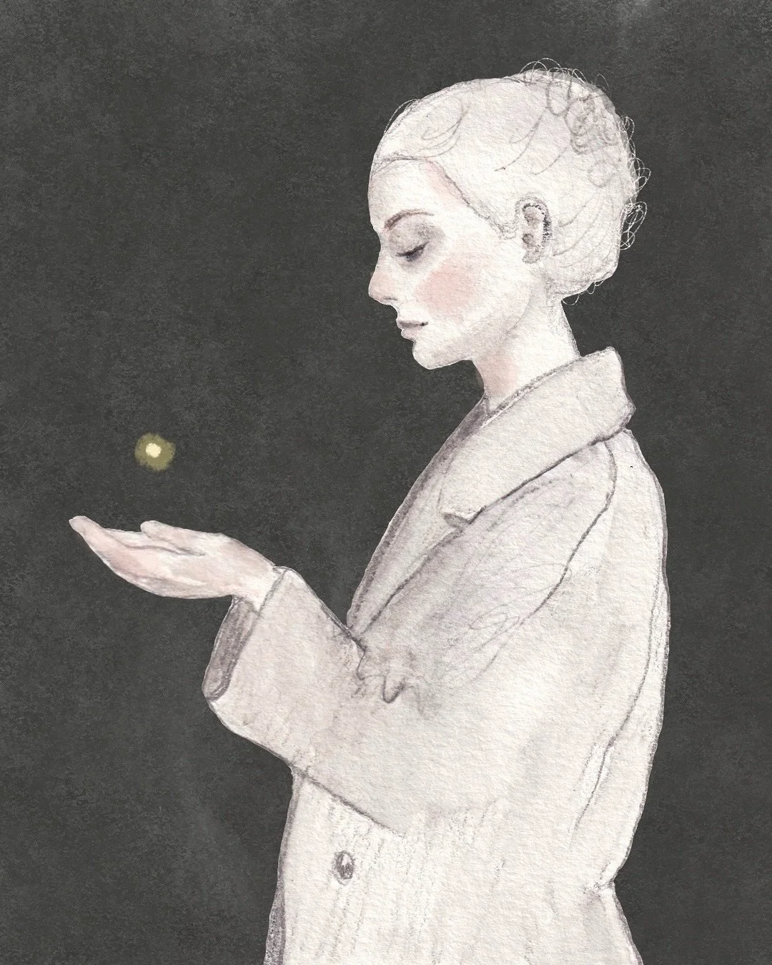 Inktober touche presque à sa fin…
Aujourd’hui, le mot est Luciole 🕯️J24
Une petite lumière dans la nuit, comme un souffle d’espoir.
Réalisée aux crayons aquarellables, avec un fond et une lueur travail