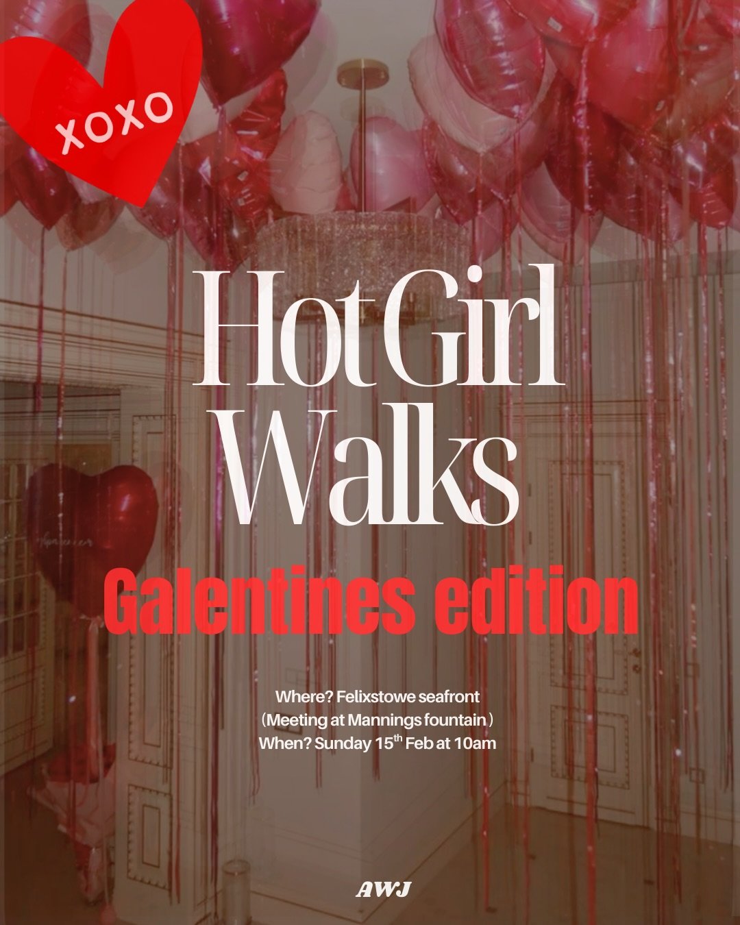 HOT GIRL WALKS ARE BACK ❤️ 

Join me on 15th Feb for a Galentines walk - because girlhood is the truest form of love right? 👀🙊💞

I will be running my usual Sunday Sculpt Pilates class at 9am with some extra Galentines treats and a focus on strengt