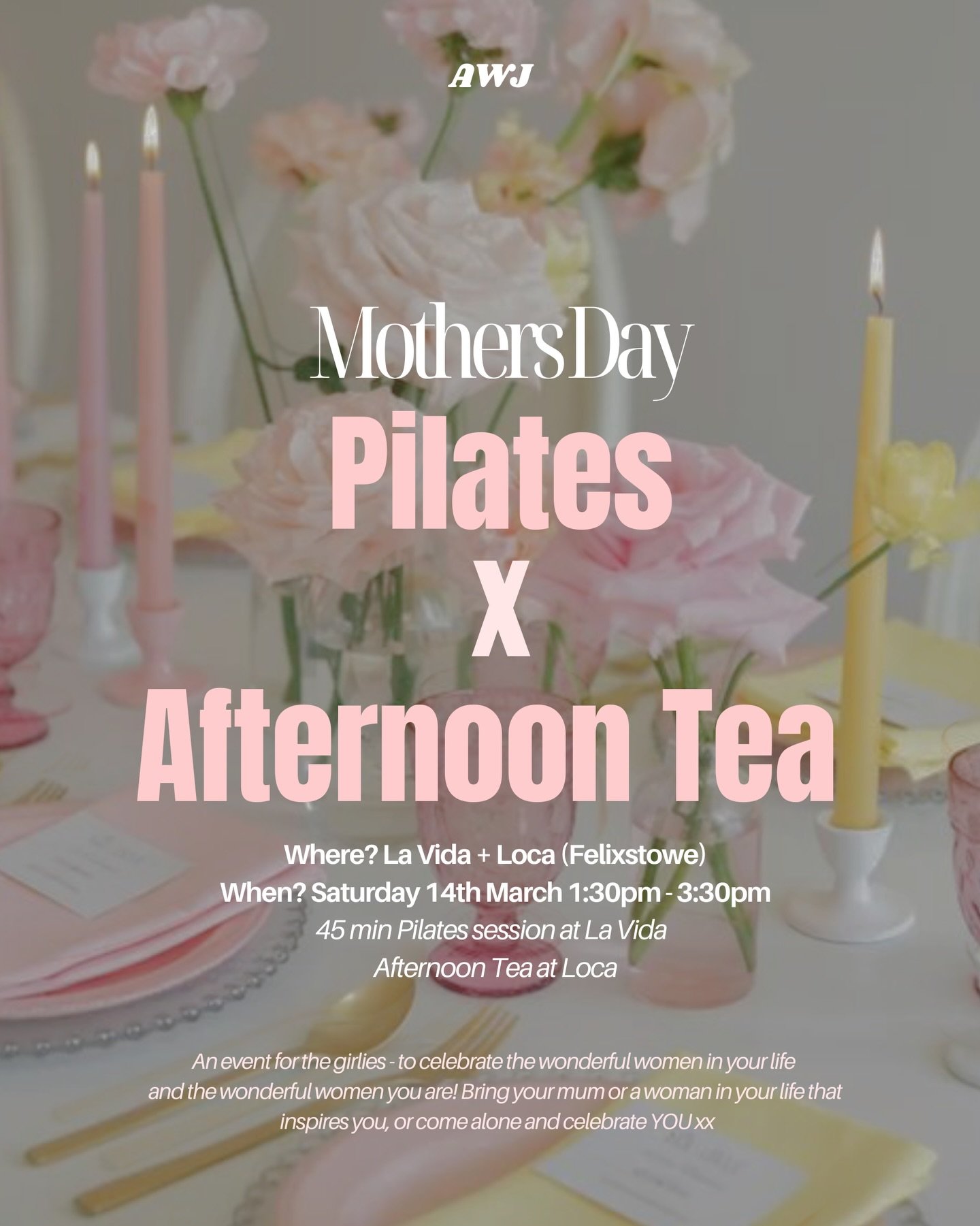 Did someone say another AWJ event??? 🩷💚🩷💚 

This one&rsquo;s for the girls!! To celebrate the strong women we know and the strong women we are! Come with your mum, come with someone who inspires you, come if you are a mum or come and celebrate th