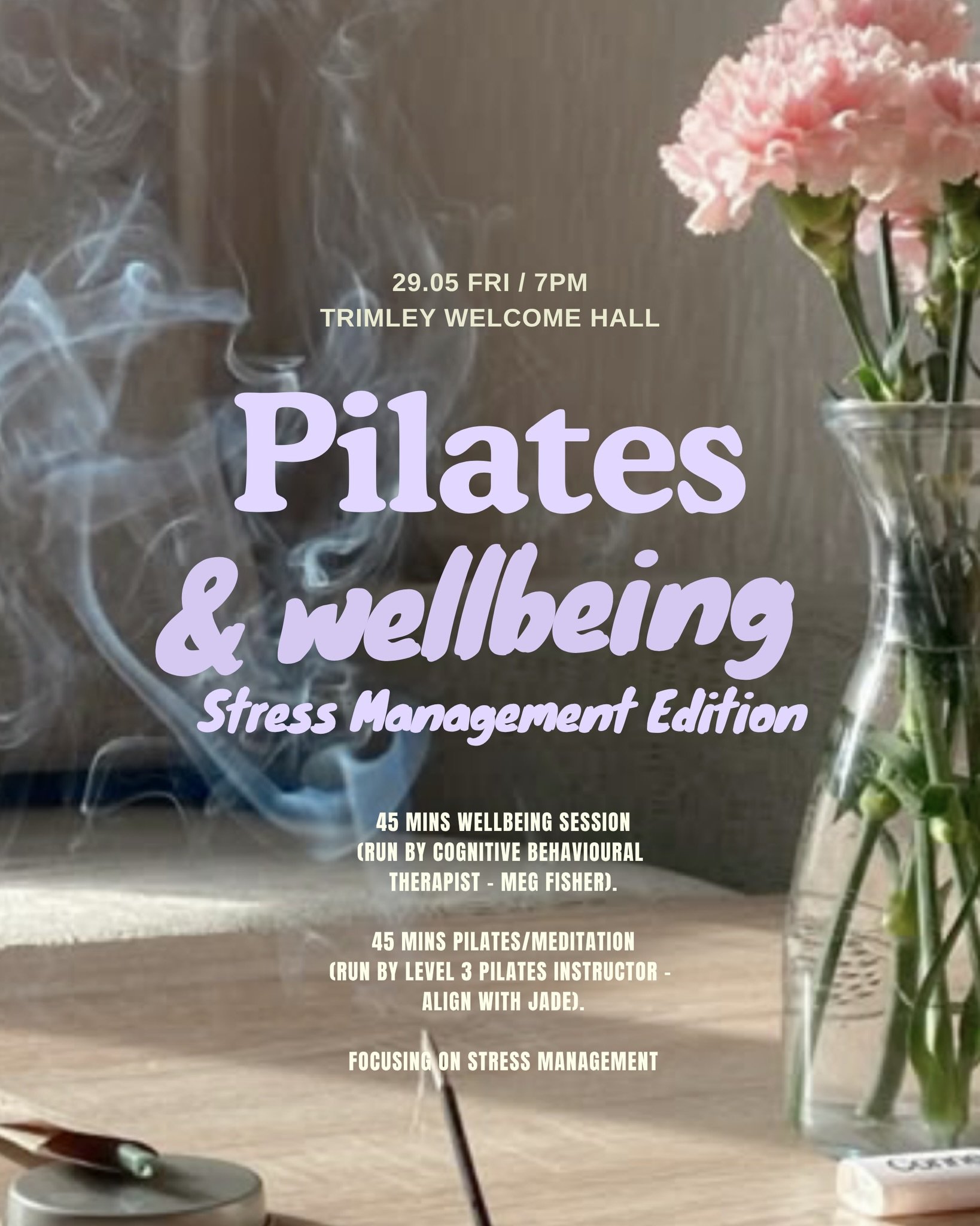 BACK BY POPULAR DEMAND 🥁 
We&rsquo;re back with another event&hellip;

Pilates X Wellbeing (stress management edition) 🧘🏻&zwj;♀️🧠 

Join us for an evening of wellbeing and movement!
In this session, we&rsquo;ll explore what stress is, how it show
