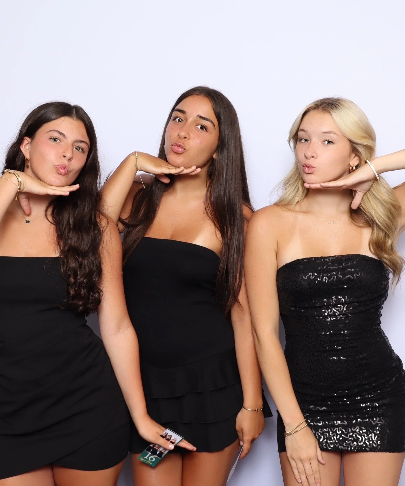 Modern photo booth rental at a glamorous Sweet 16 celebration.